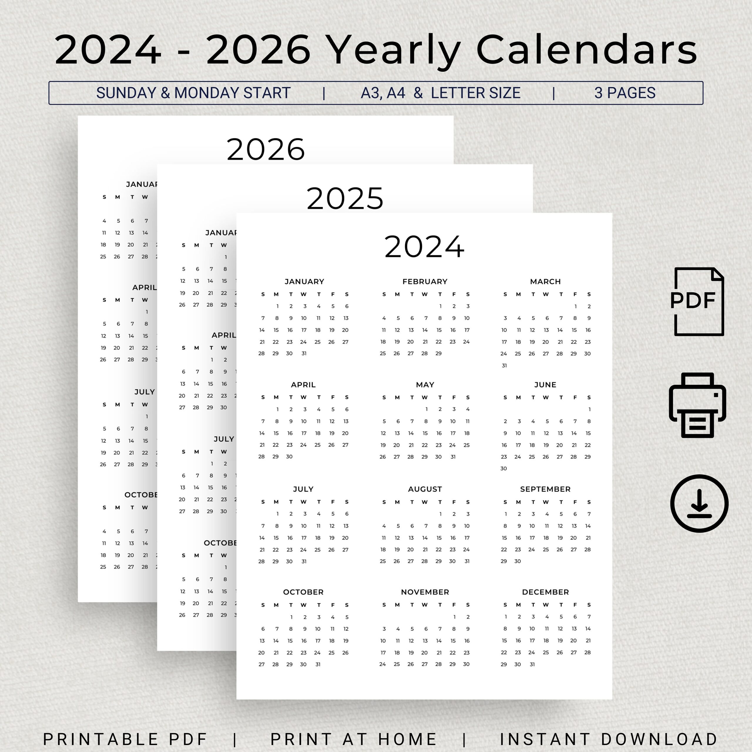 Free Printable Calendar 2025 202680