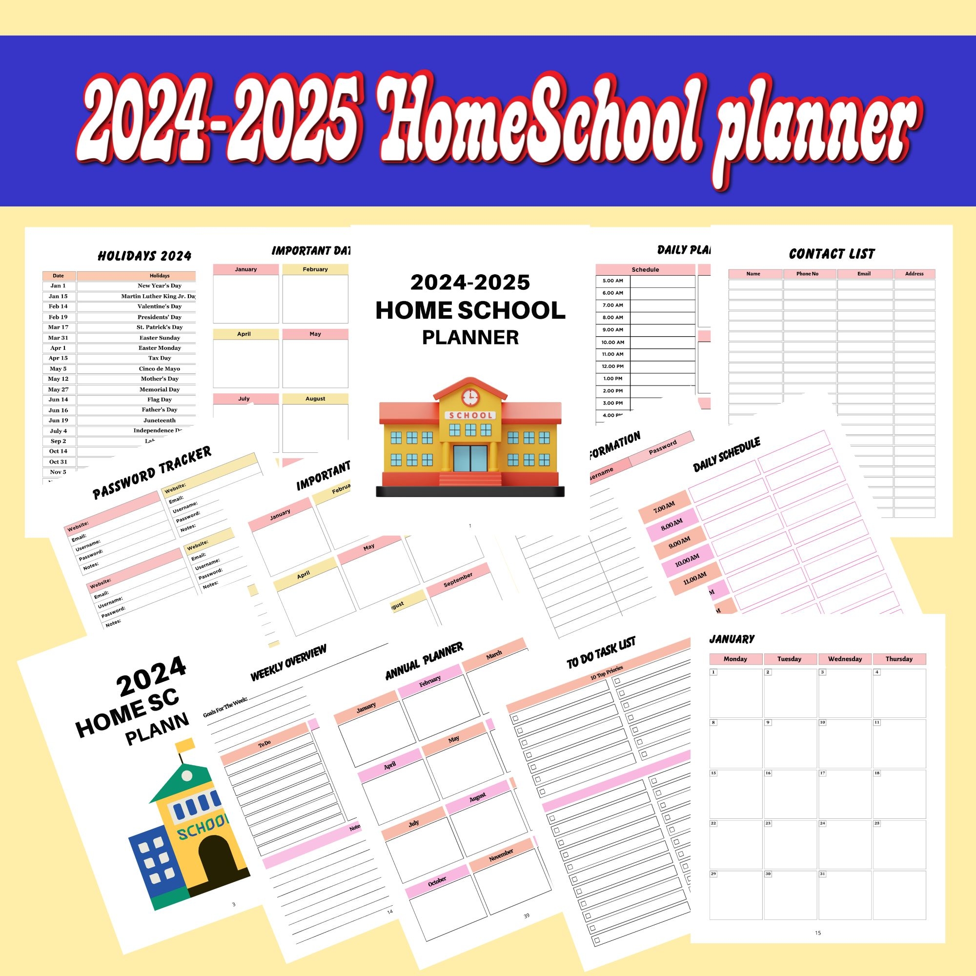 2024 2025 Homeschool Planner Made By Teachers