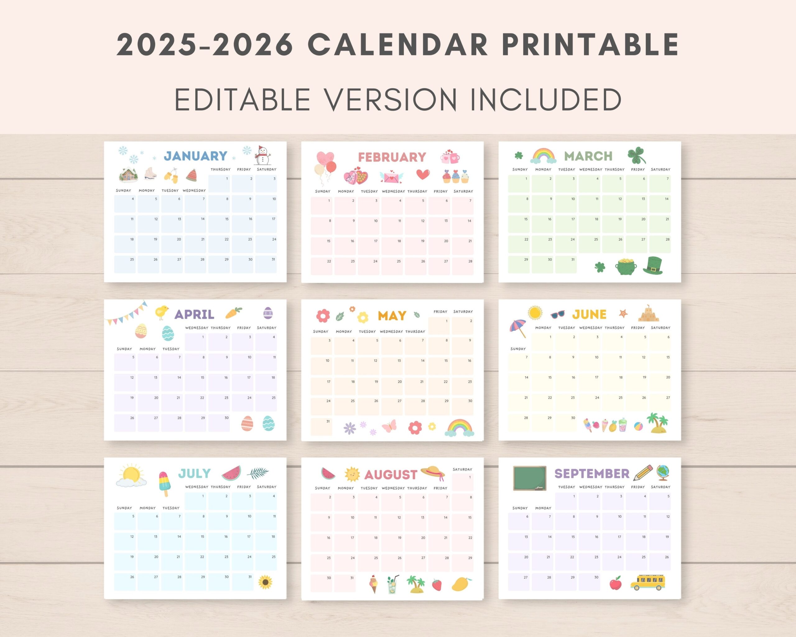 Free Printable Calendar 2025 2026