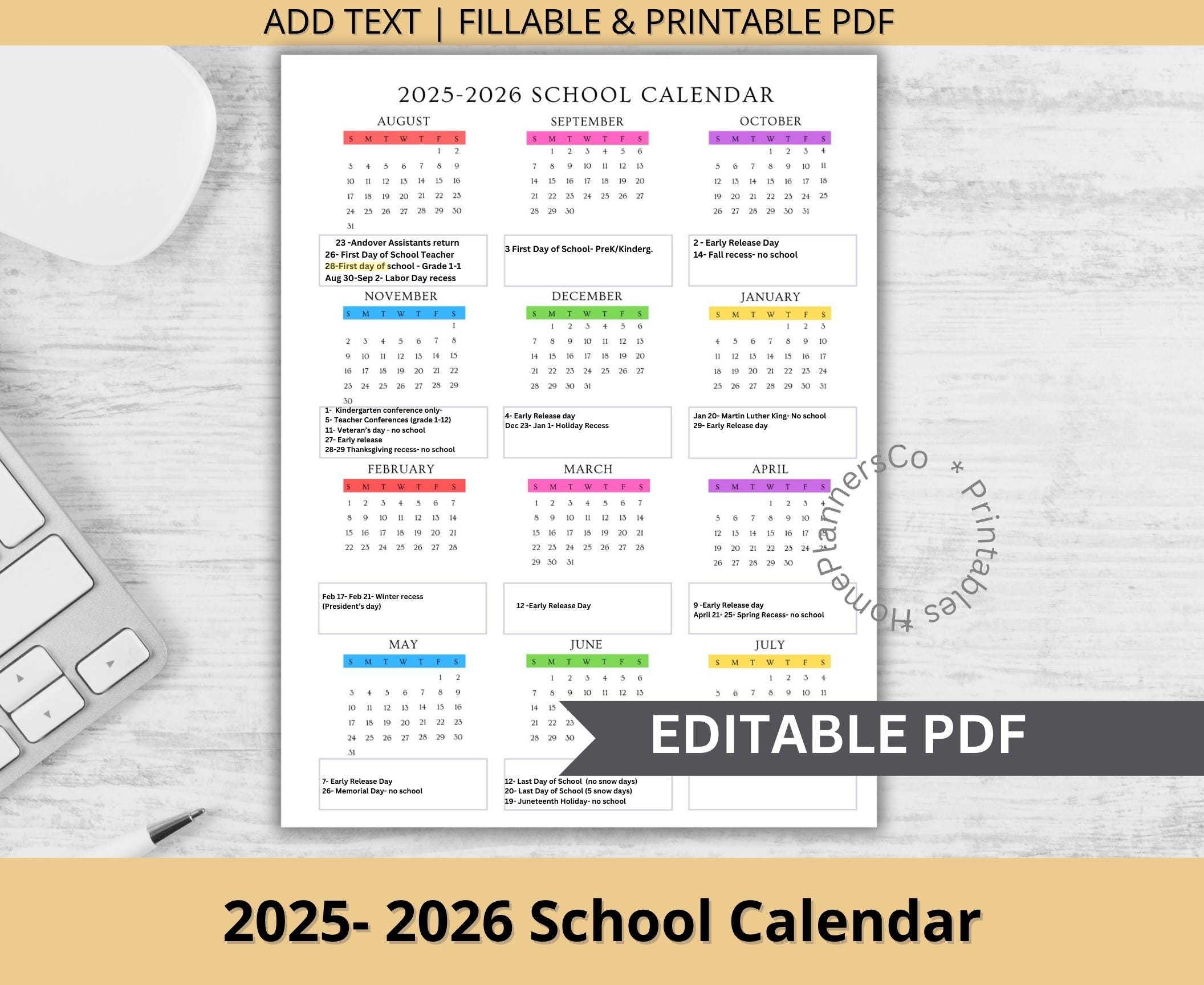 Free Printable 2025 And 2026 Academic Calendar Printable