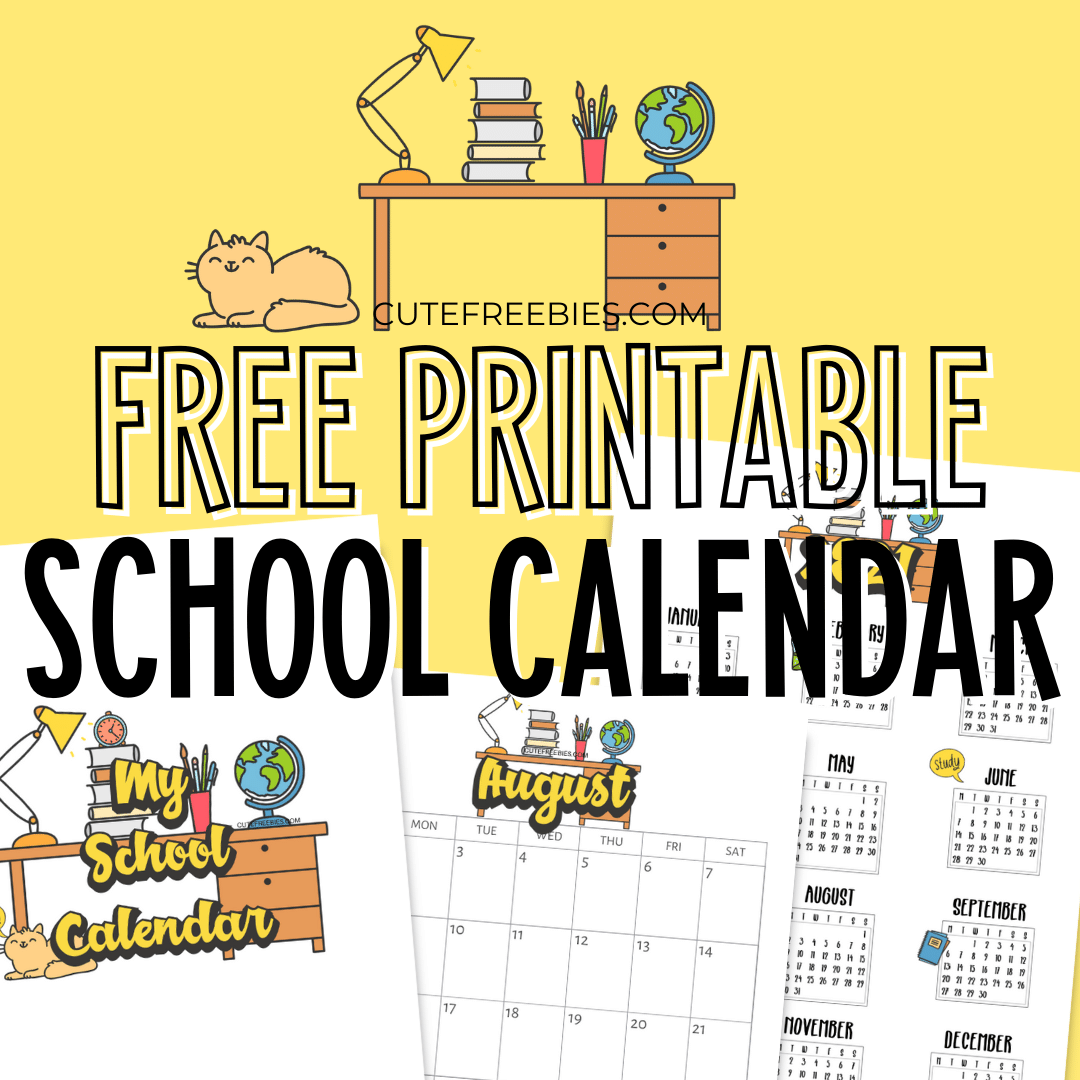 2025 2026 School Calendar Free Printable PDF Download Cute 