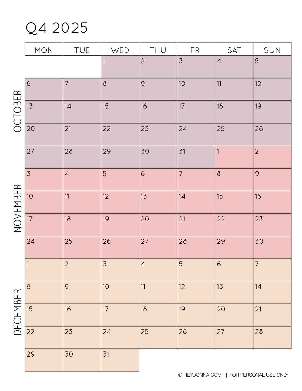 Free Printable 2 Month Calendar 2025 With Notes