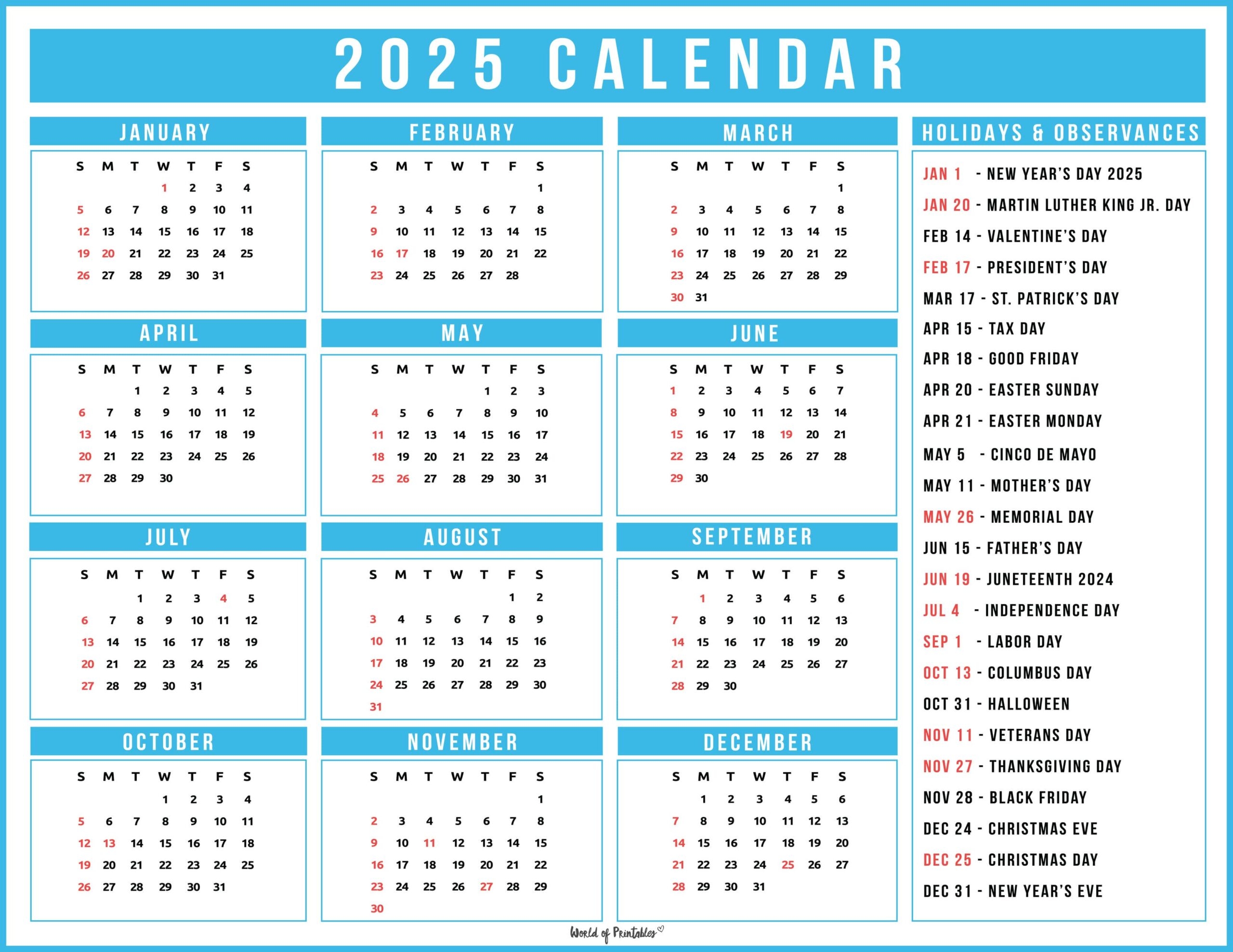 Free Printable 2025 Calendar With Jewish Holidays