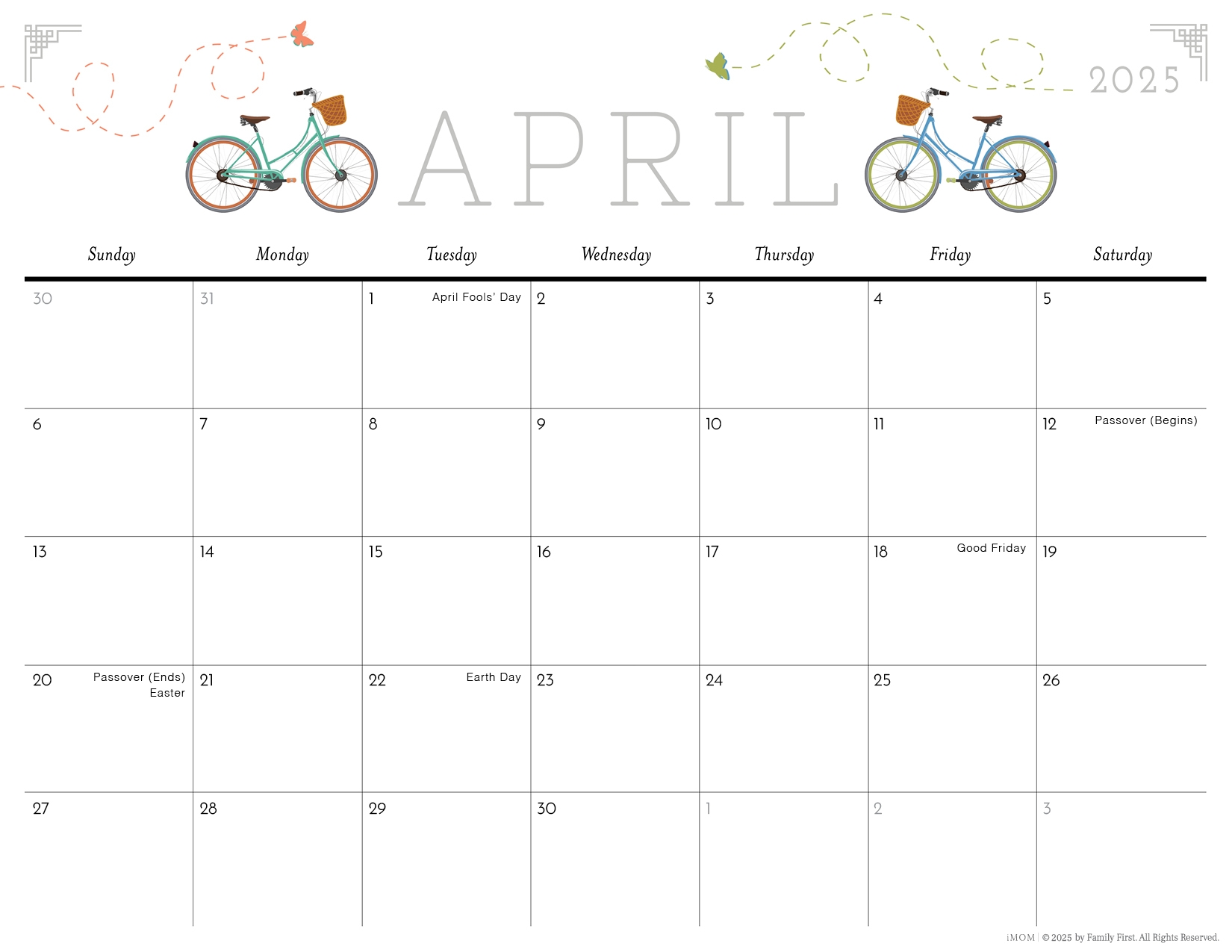 2025 Cute Printable Calendars For Moms IMOM