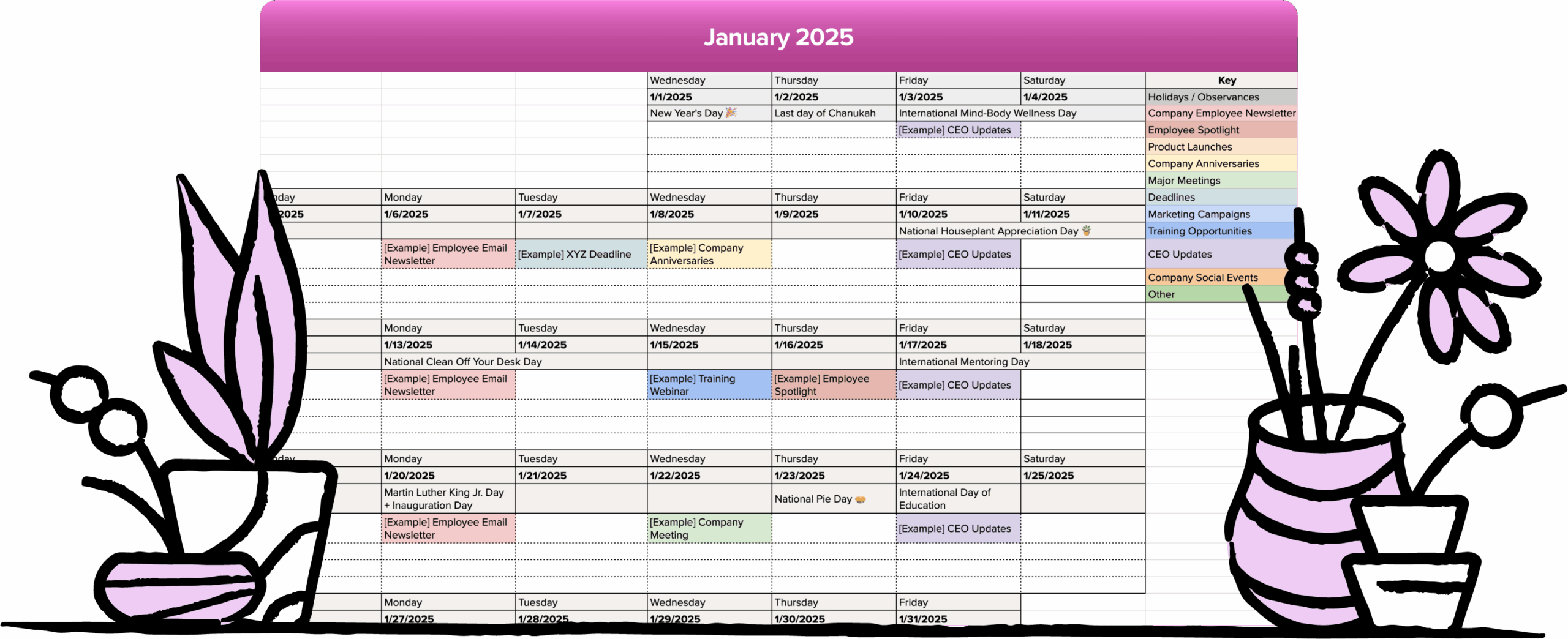 2025 Internal Comms Calendar Template Workshop The Best Email 