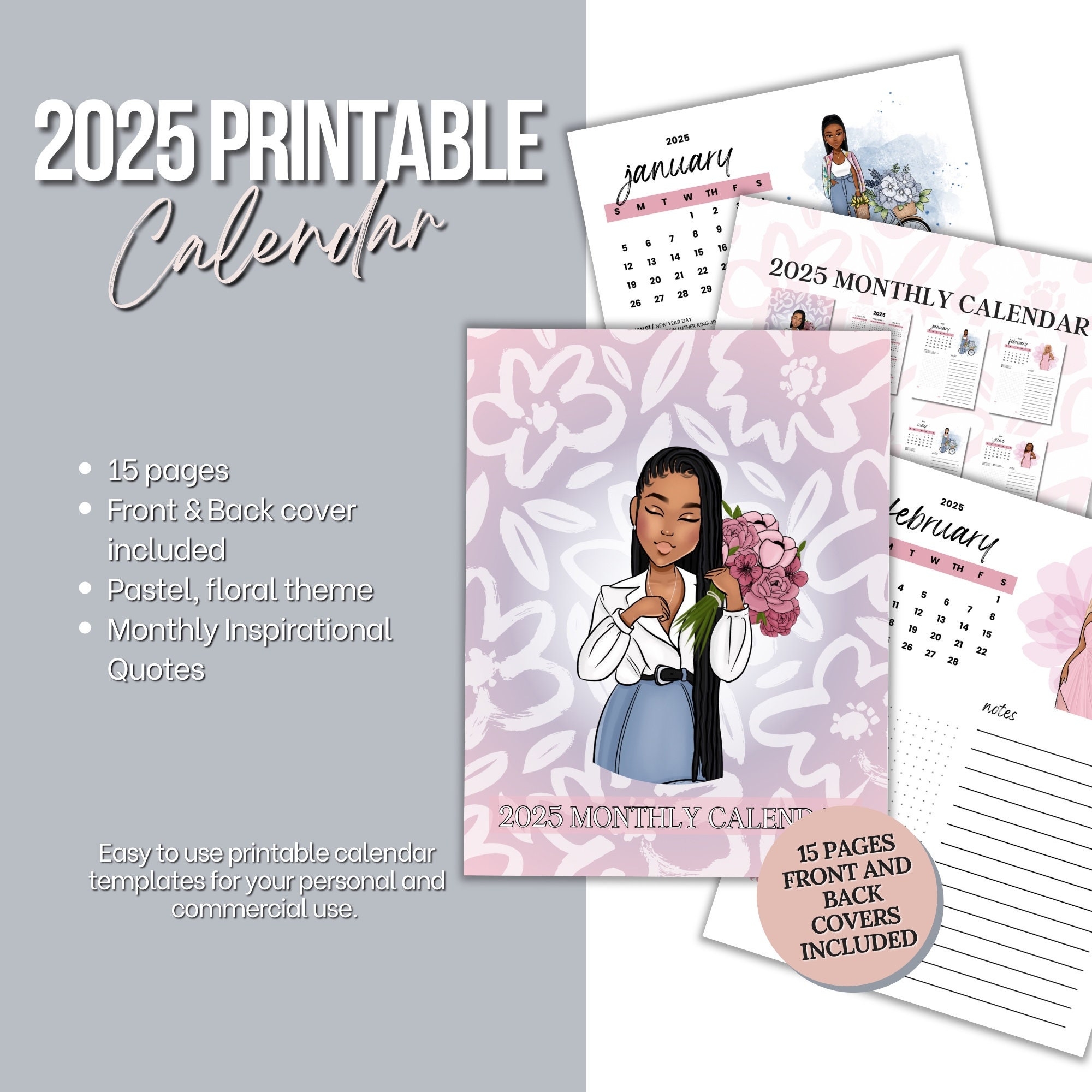 Free Printable 2025 Calendar Just A Girl And Her Blog