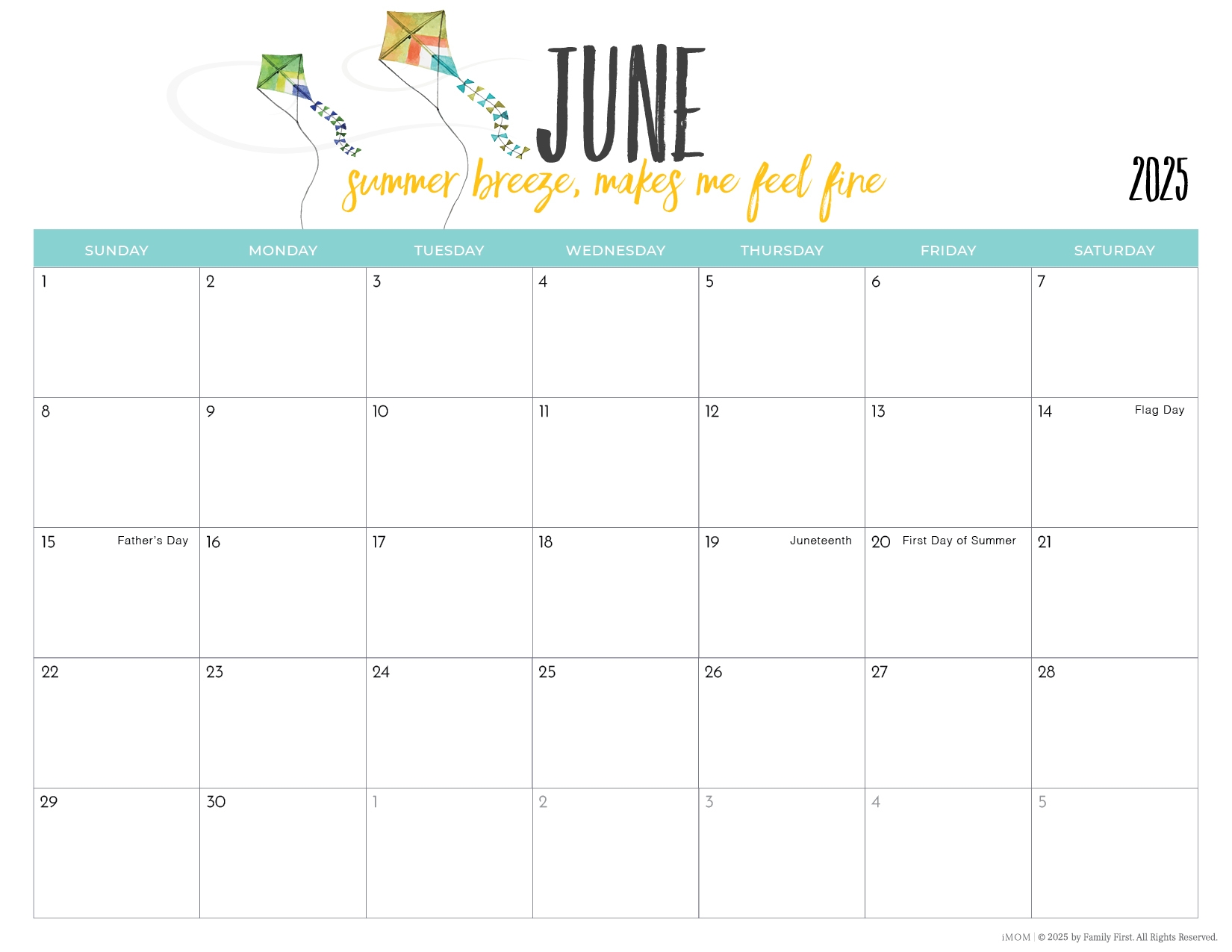 2025 Printable Calendars For Moms IMOM