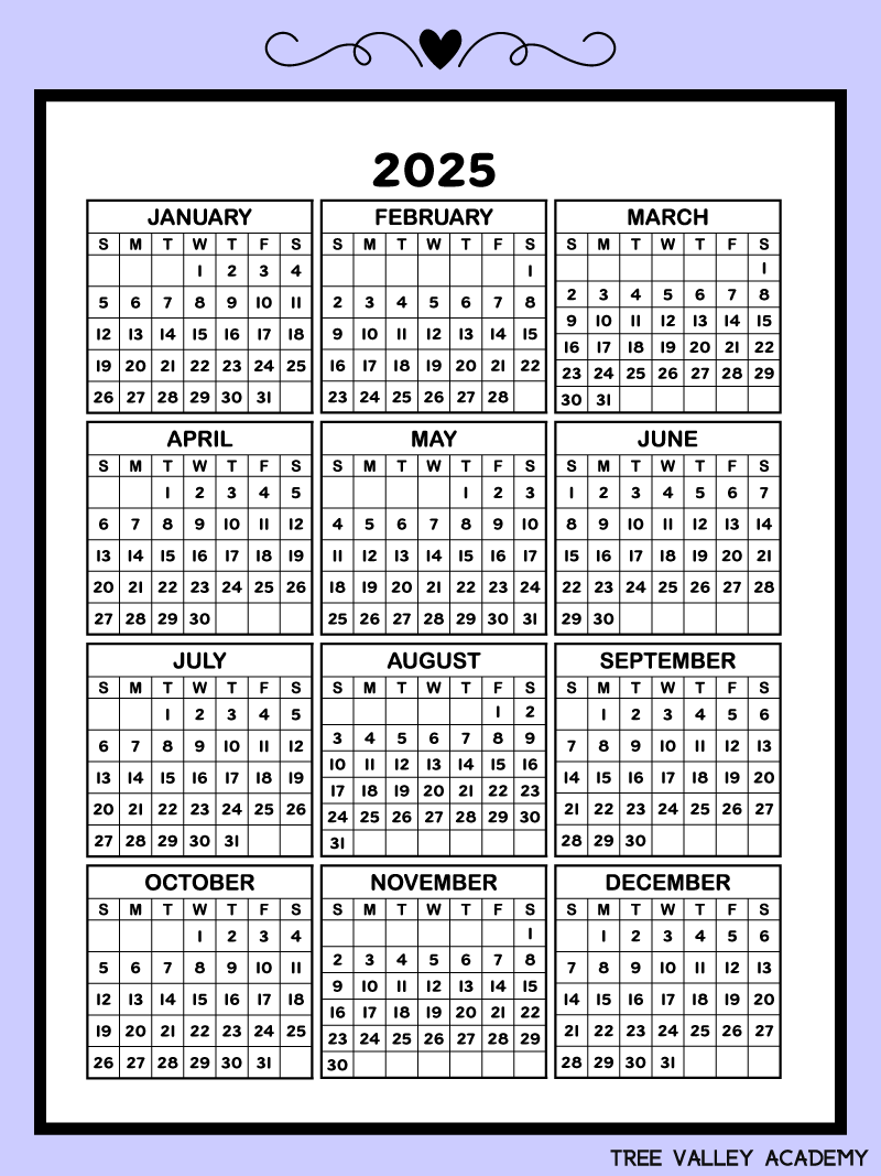 2025 Printable One Page Calendar U0026 Kids Calendar Worksheets
