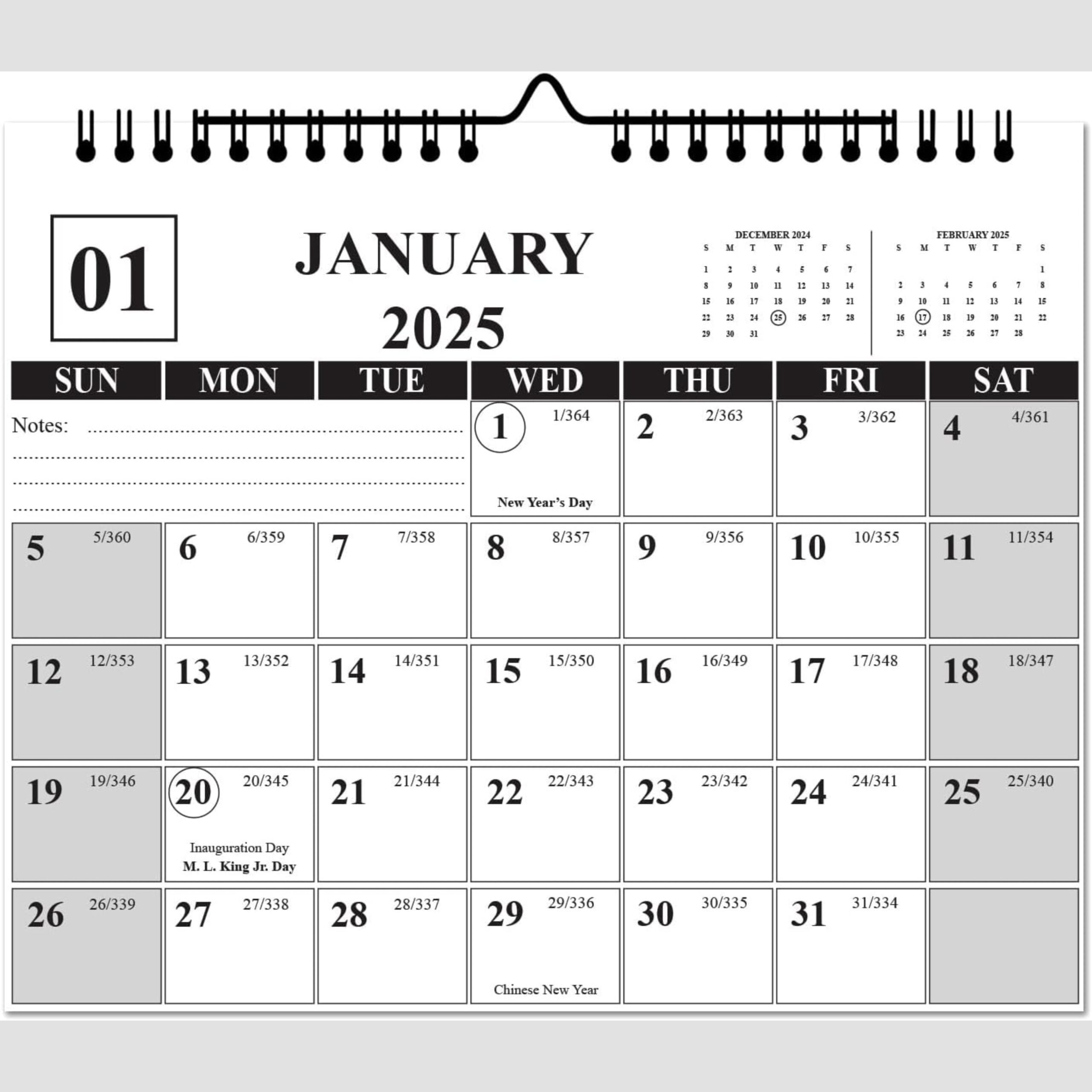 Julian Calendar 2025 Printable