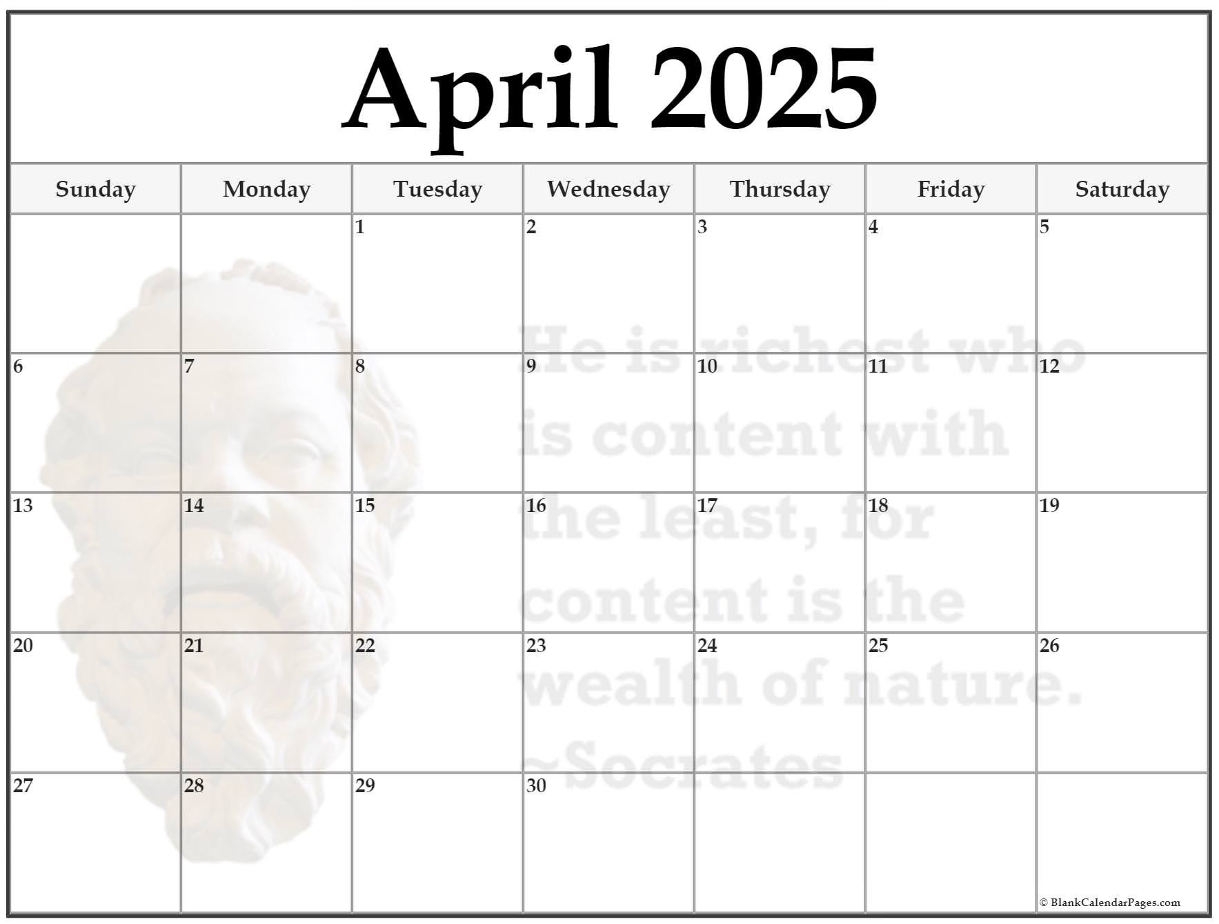 24 April 2025 Quote Calendars