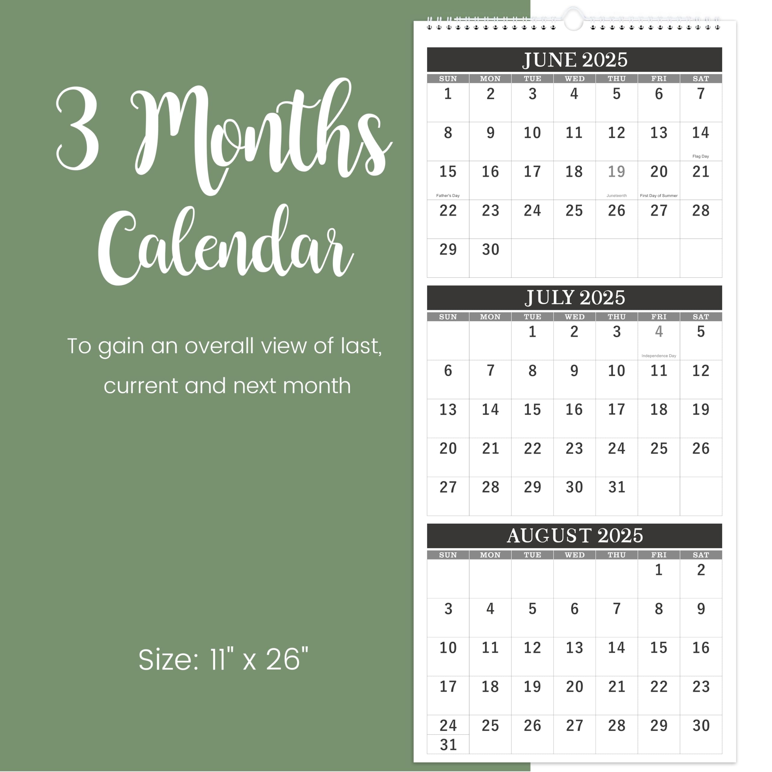 Amazon 2025 2026 Wall Calendar 3 Month Wall Calendar 2025 