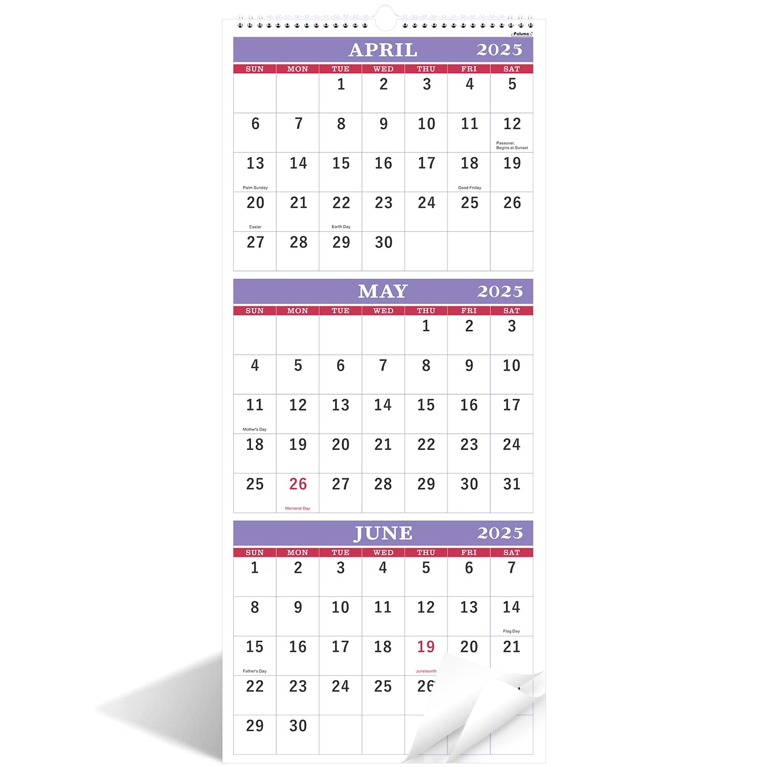 Amazon 2025 2026 Wall Calendar 3 Month Wall Calendar Display Folded In A Month May 2025 June 2026 11 25
