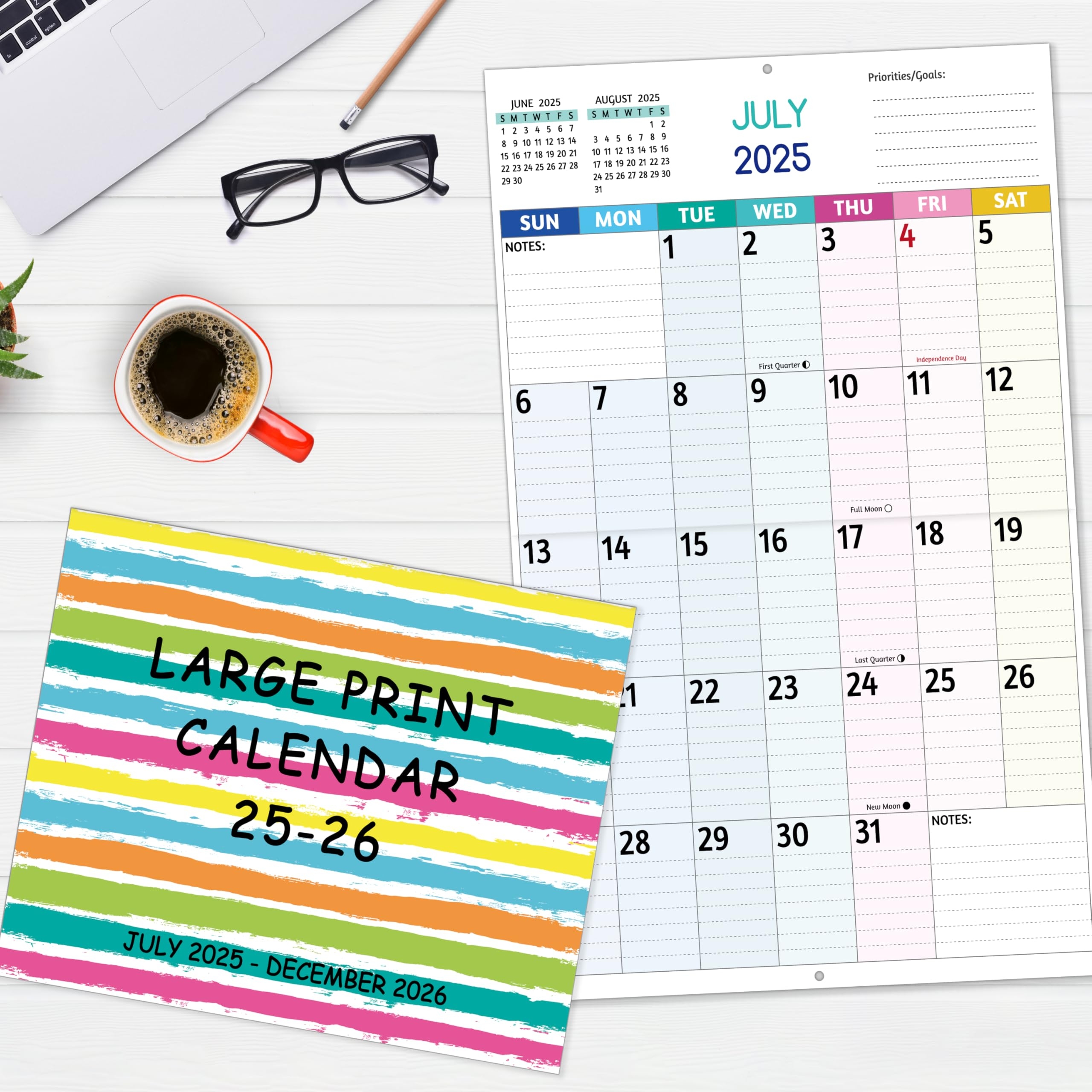 July 2025 Calendar Big Numbers