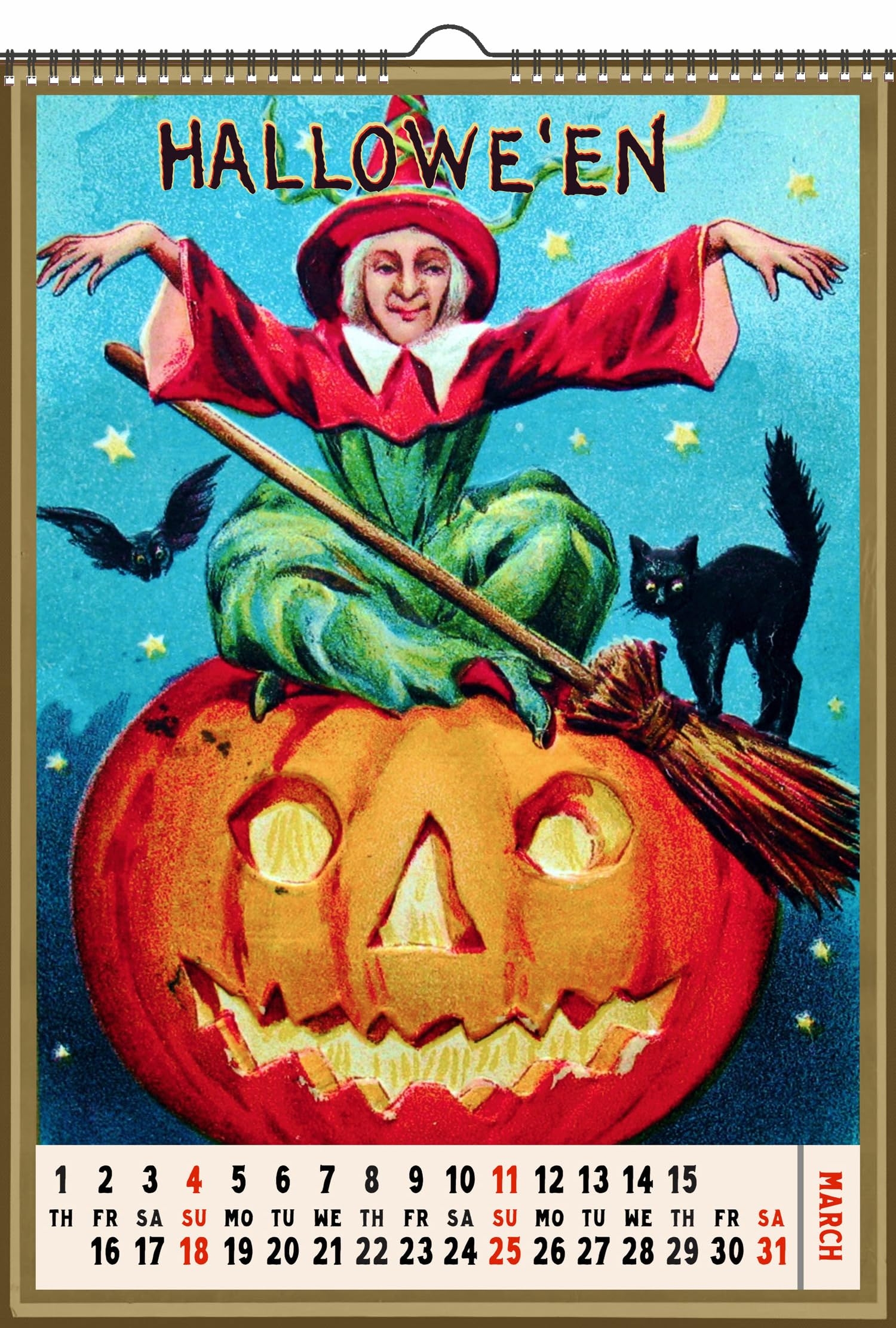 October Calendar 2025 Halloween