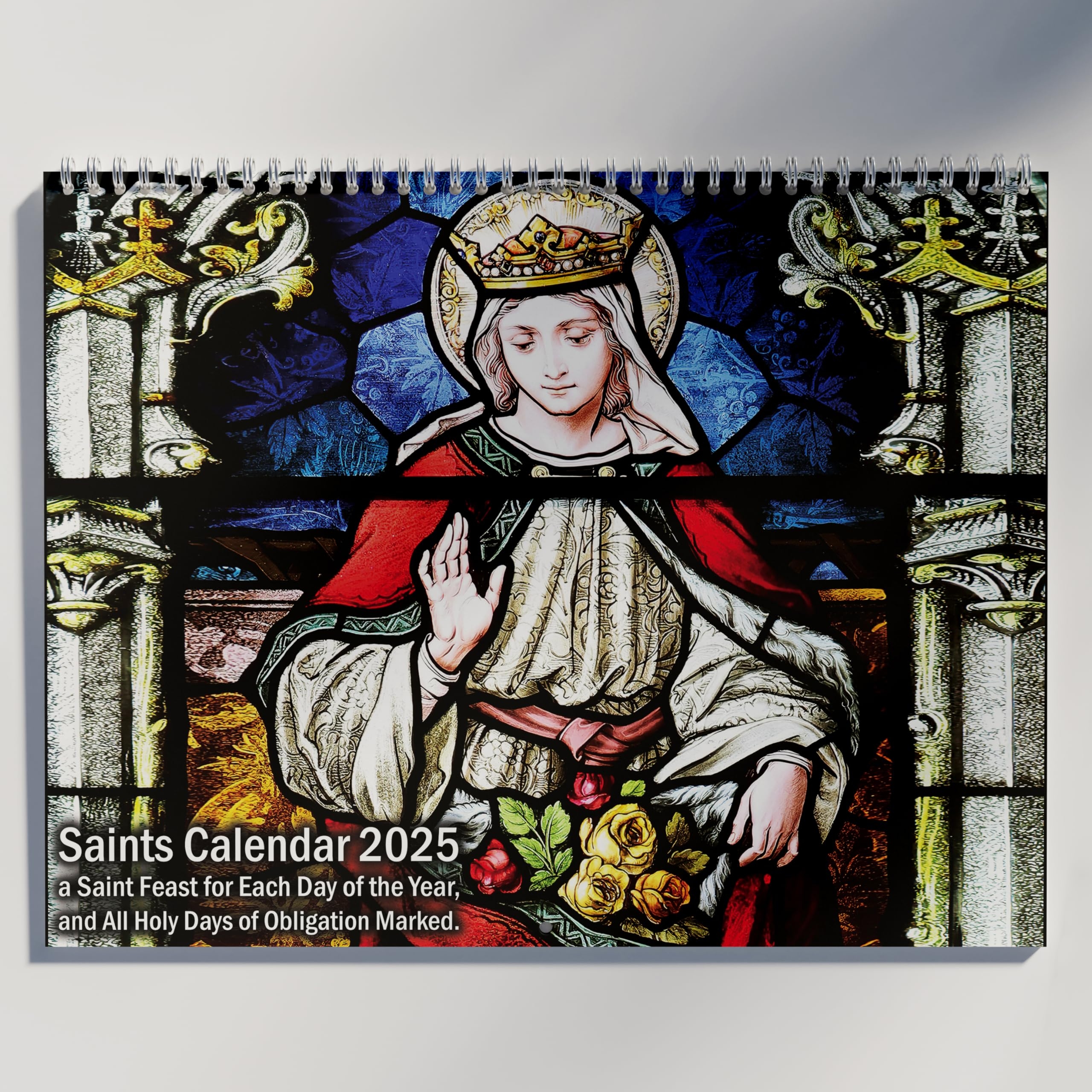 Amazon Generic Saints Calendar 2025 Wall Calendar With 365 Saints Feasts 12 Artwork Of Beloved Saints And All Holy Days Of Obligation V4 Standard Office Products