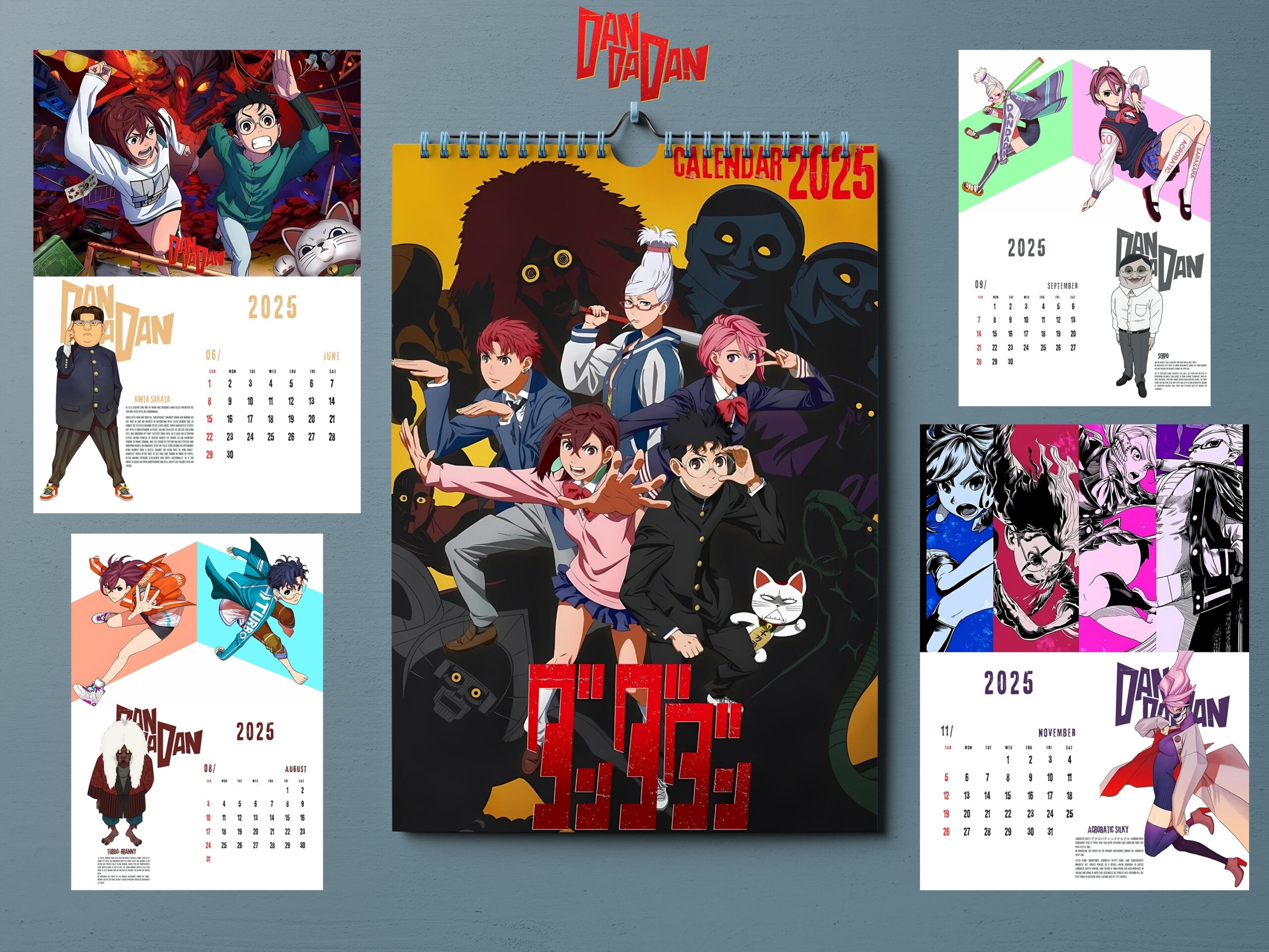 Anime Calendar 2025 DANDADAN Inspired Editable Templates U0026 Ready 