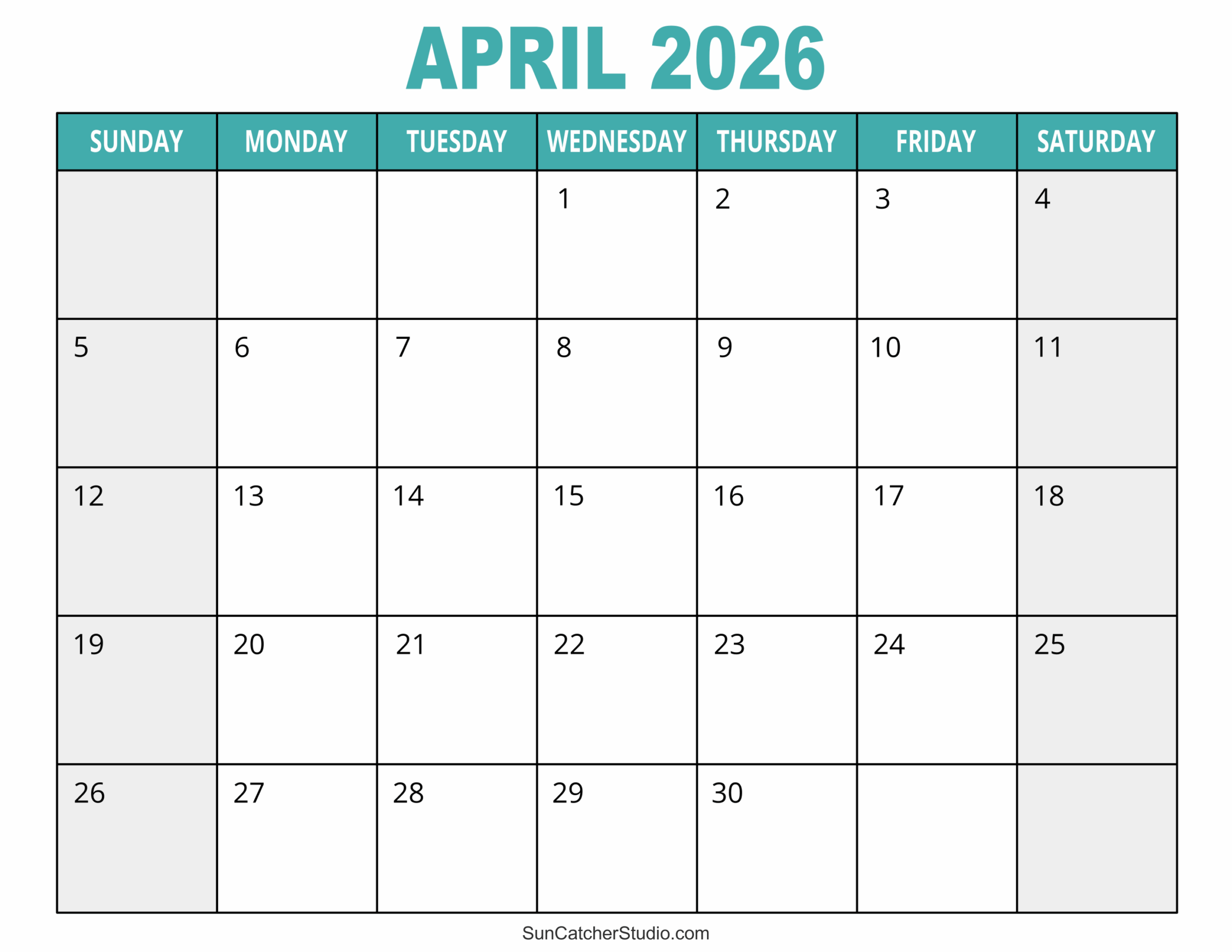 April 2026 Calendar Free Printable Free Printables Monograms Design Tools Patterns U0026 DIY Projects