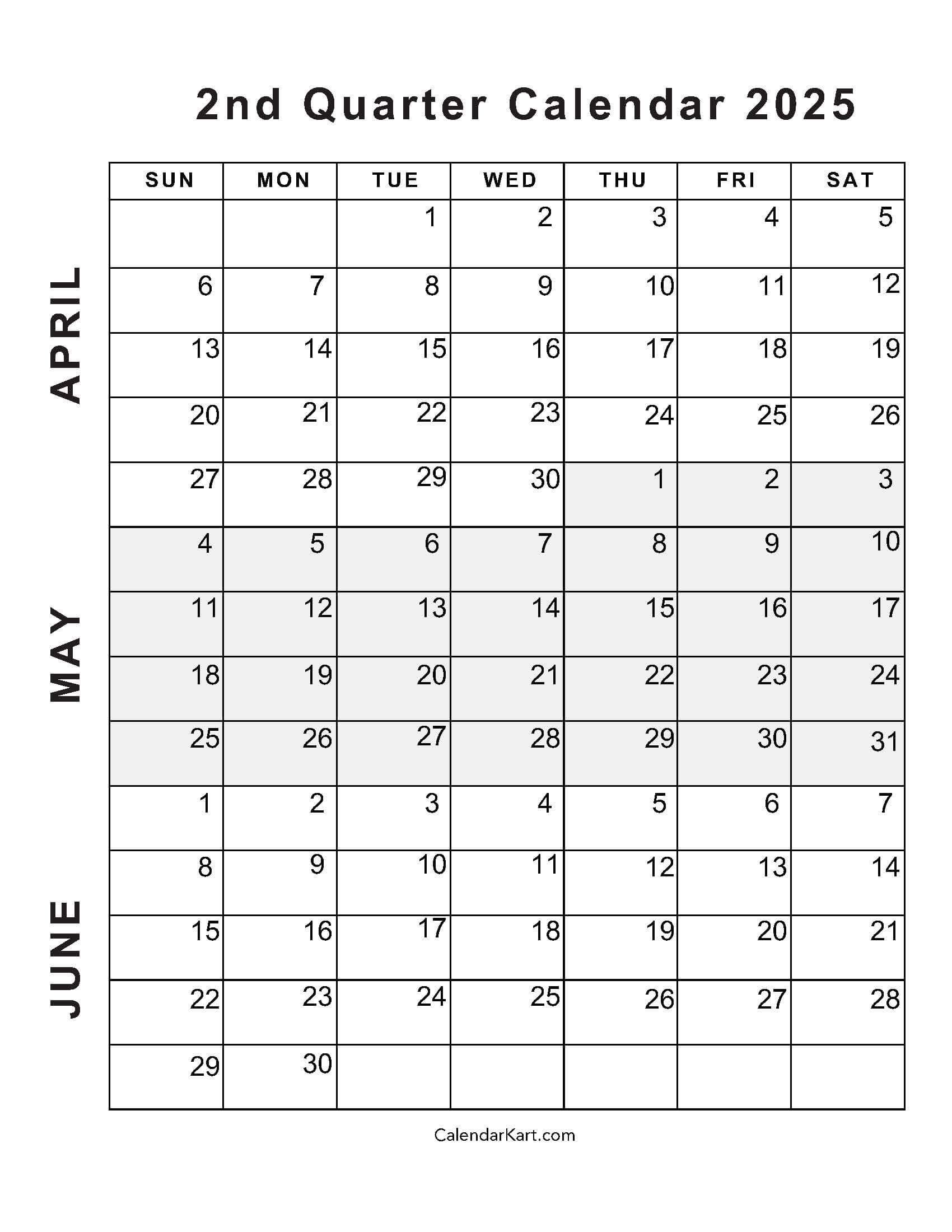 Free Printable 3 Month Calendar 2025 June July August