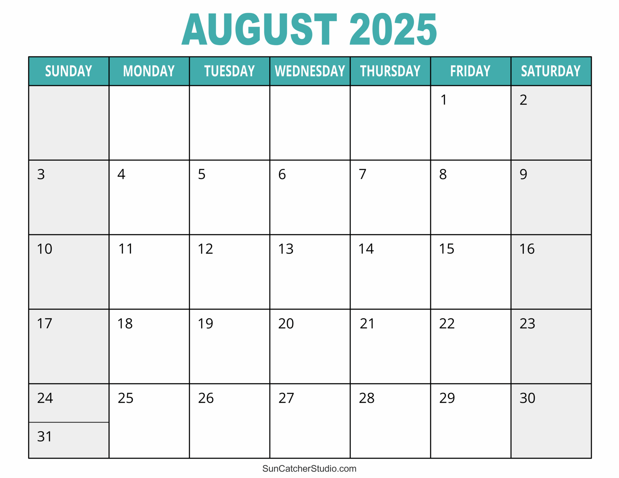 August 2025 Calendar Free Printable Free Printables Monograms 