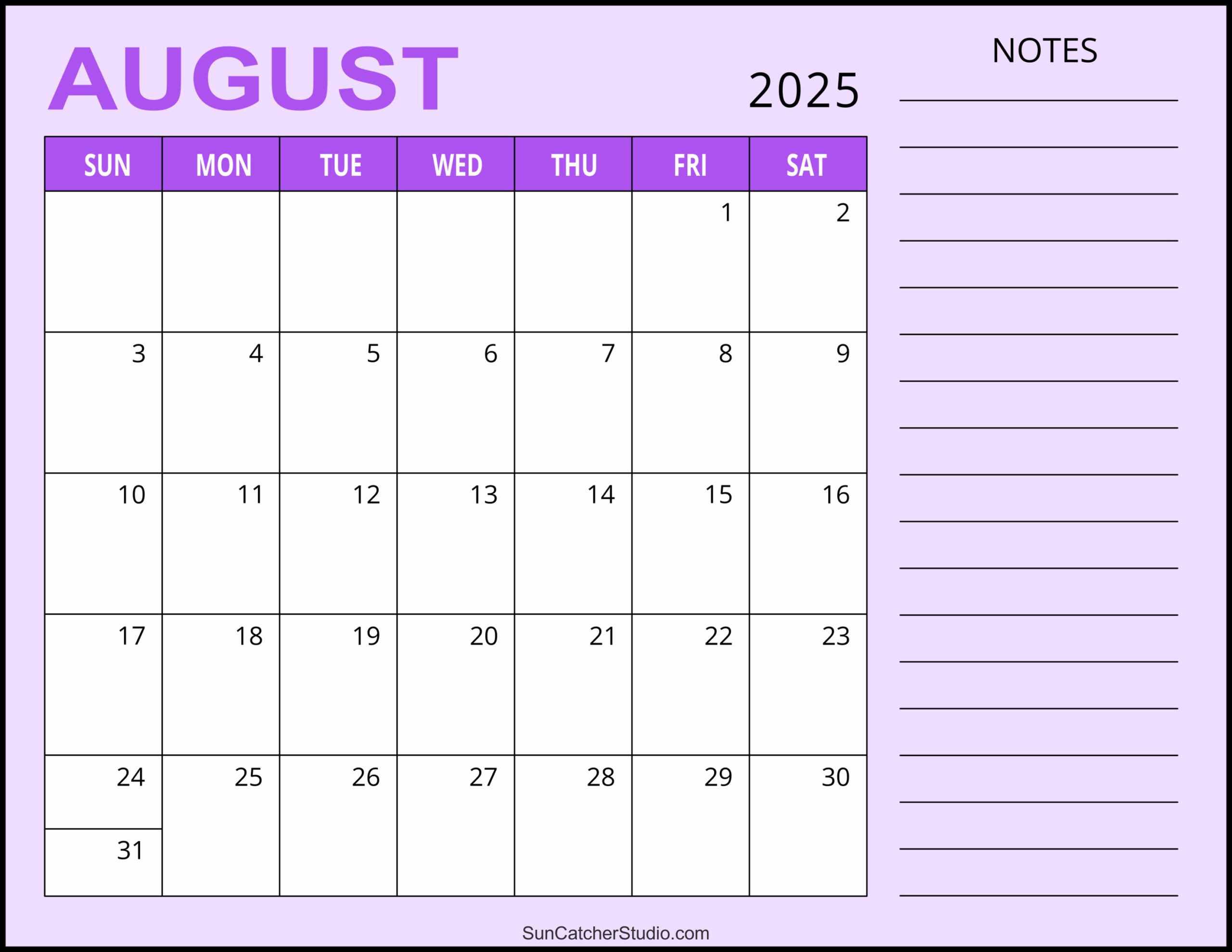 August 2025 Calendar Free Printable Free Printables Monograms Design Tools Patterns U0026 DIY Projects