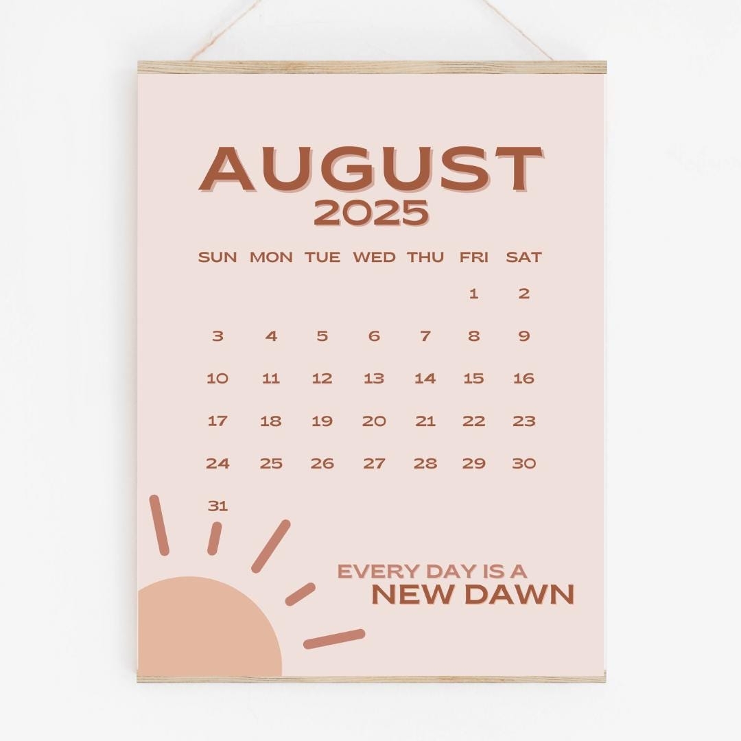 August 2025 Calendar Printable PDF August 2025 Calendar Page 