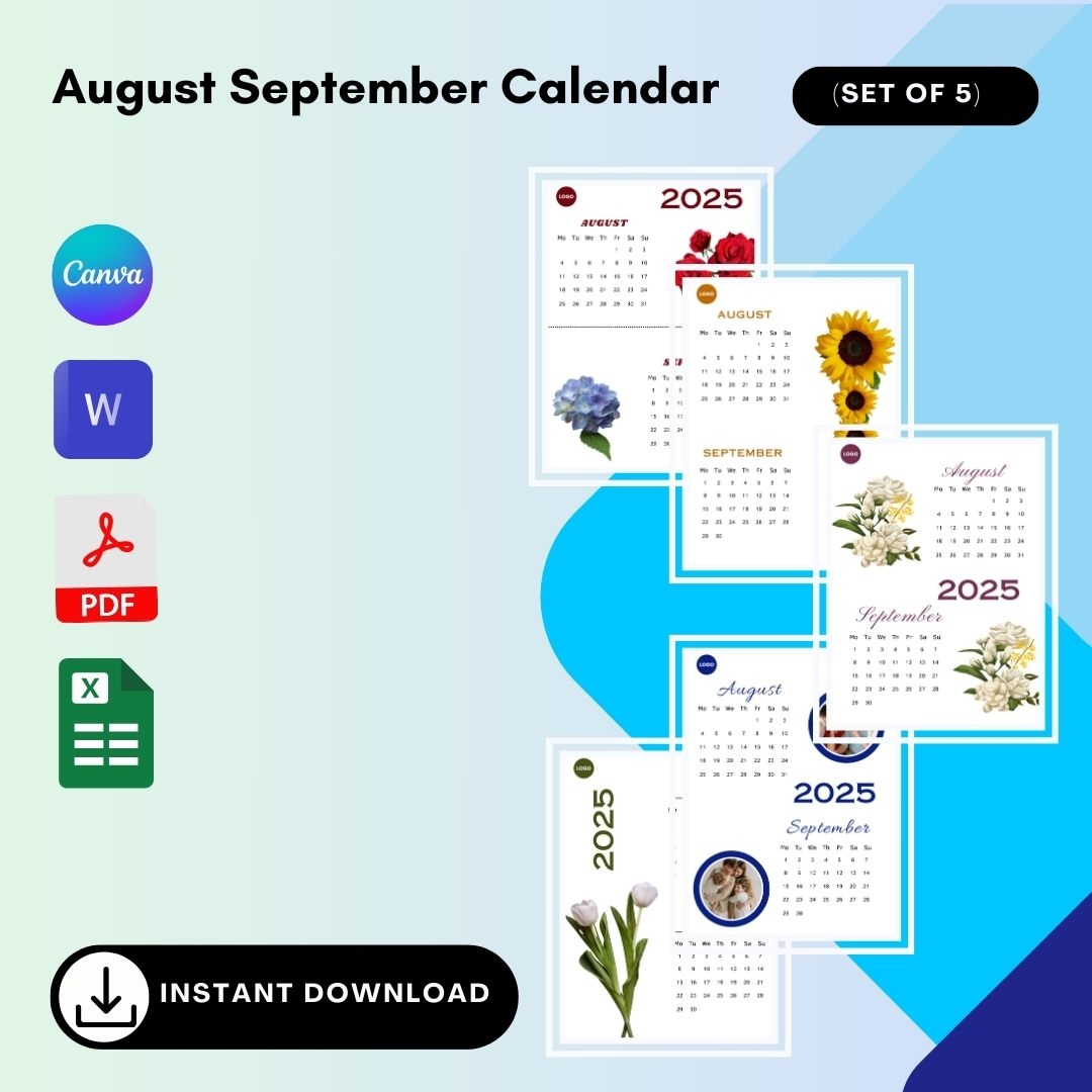 August To September 2025 Calendar