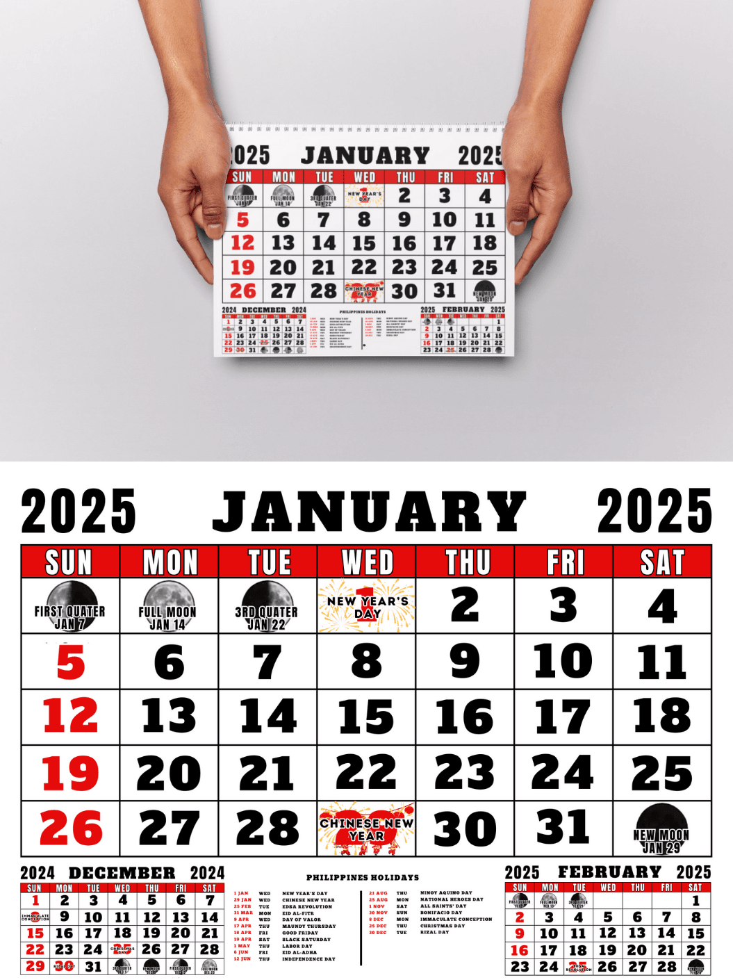 Calendar 2025 Editable Canva Template By Popprintph25 Raket PH