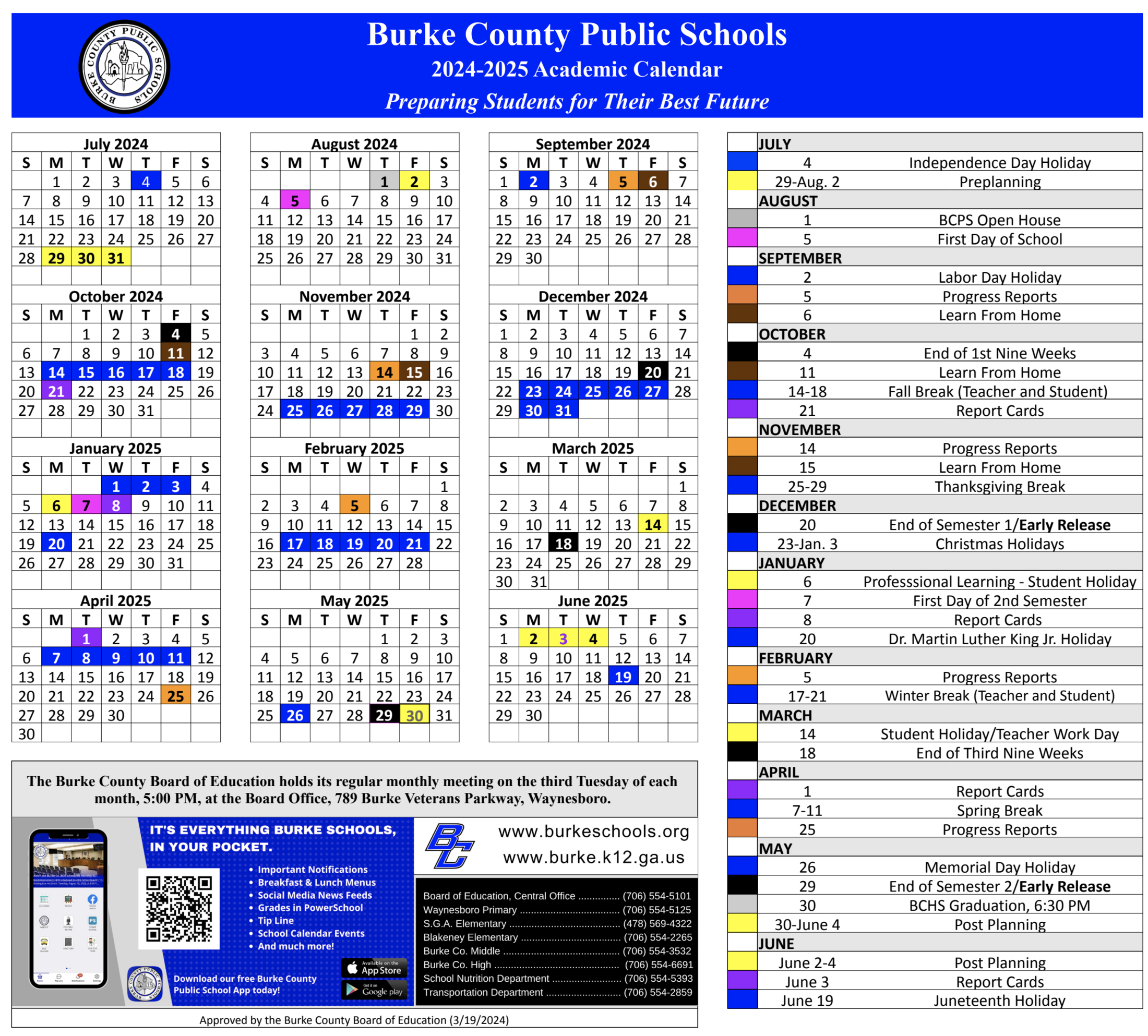 Augusta County School Calendar 2025