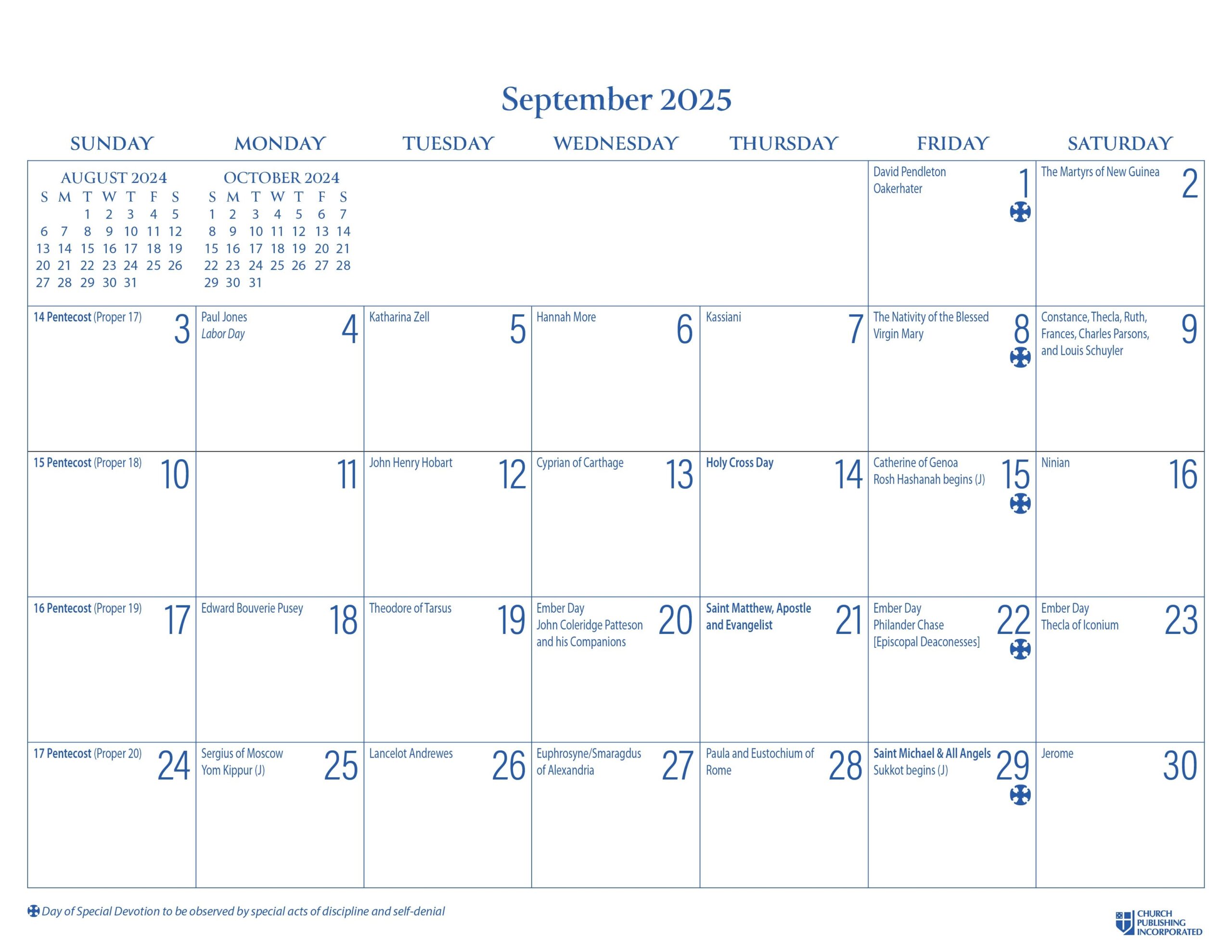 ChurchPublishing 2025 Parish Wall Calendar