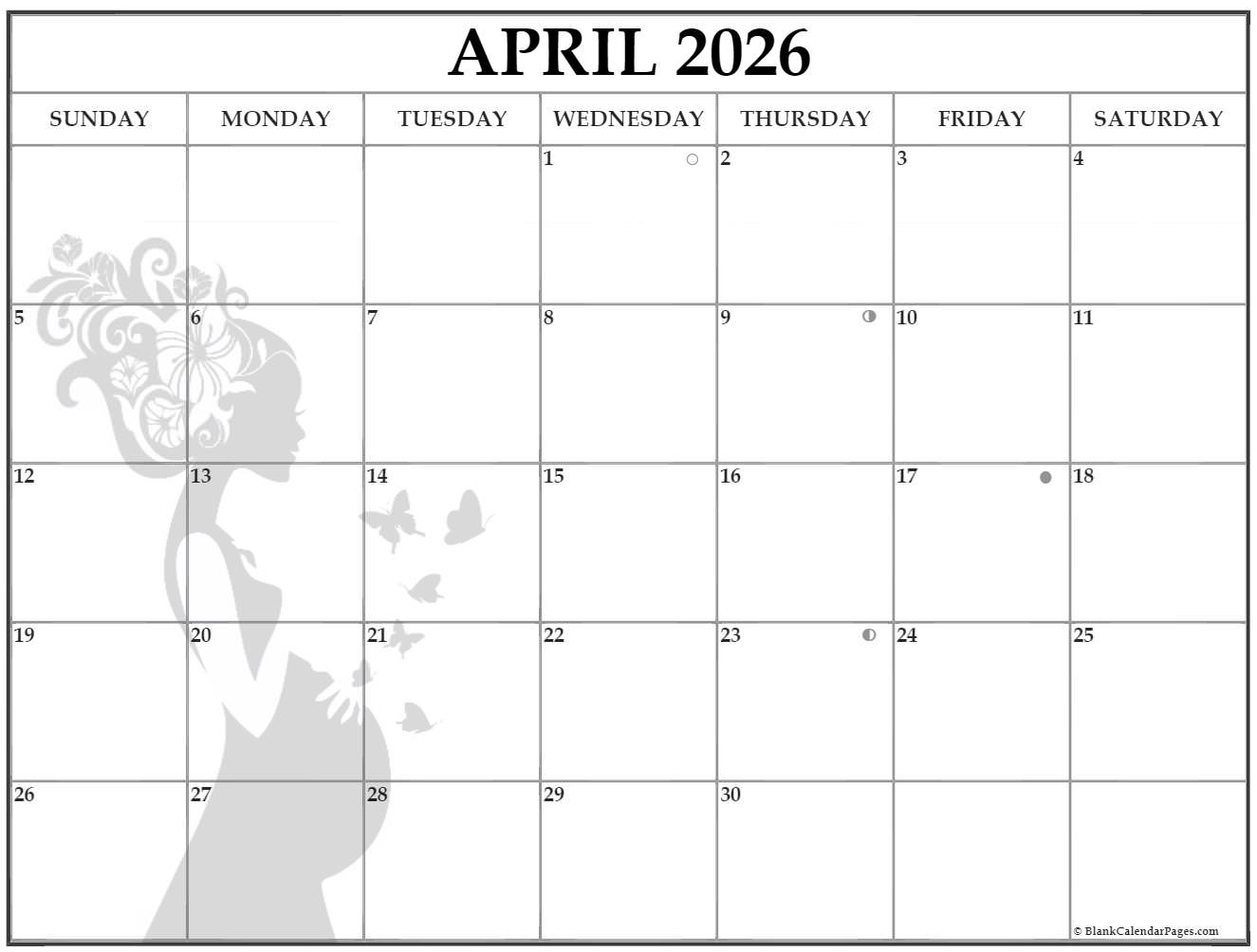 Collection Of April 2026 Photo Calendars With Image Filters 