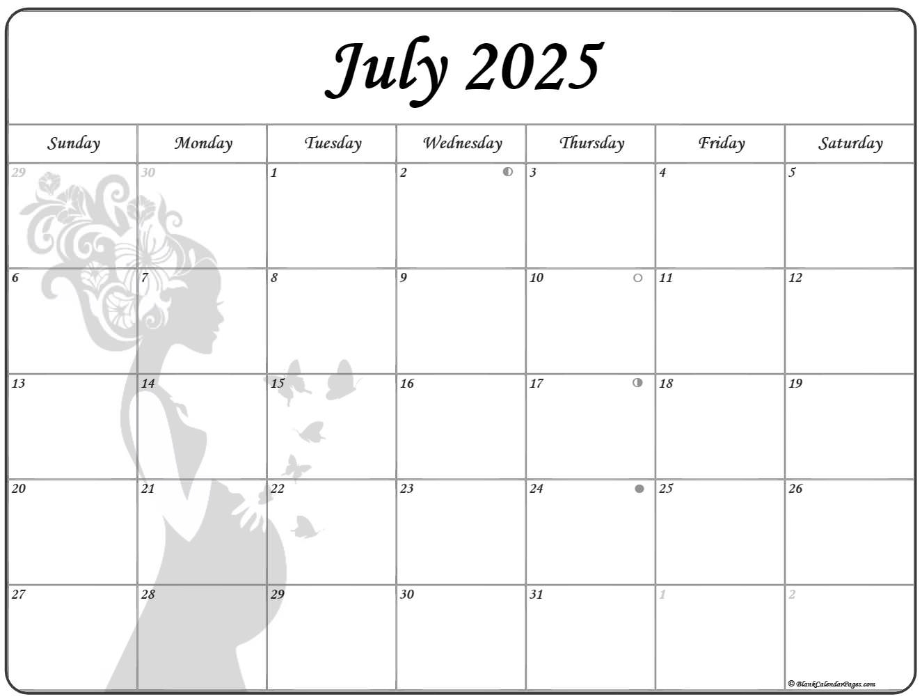 Show Me A Picture Of July Calendar 2025