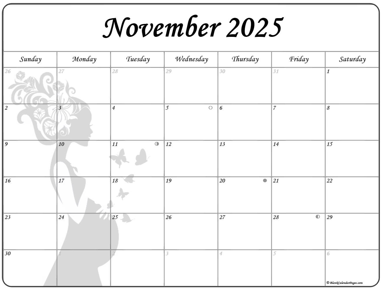 Collection Of November 2025 Photo Calendars With Image Filters 
