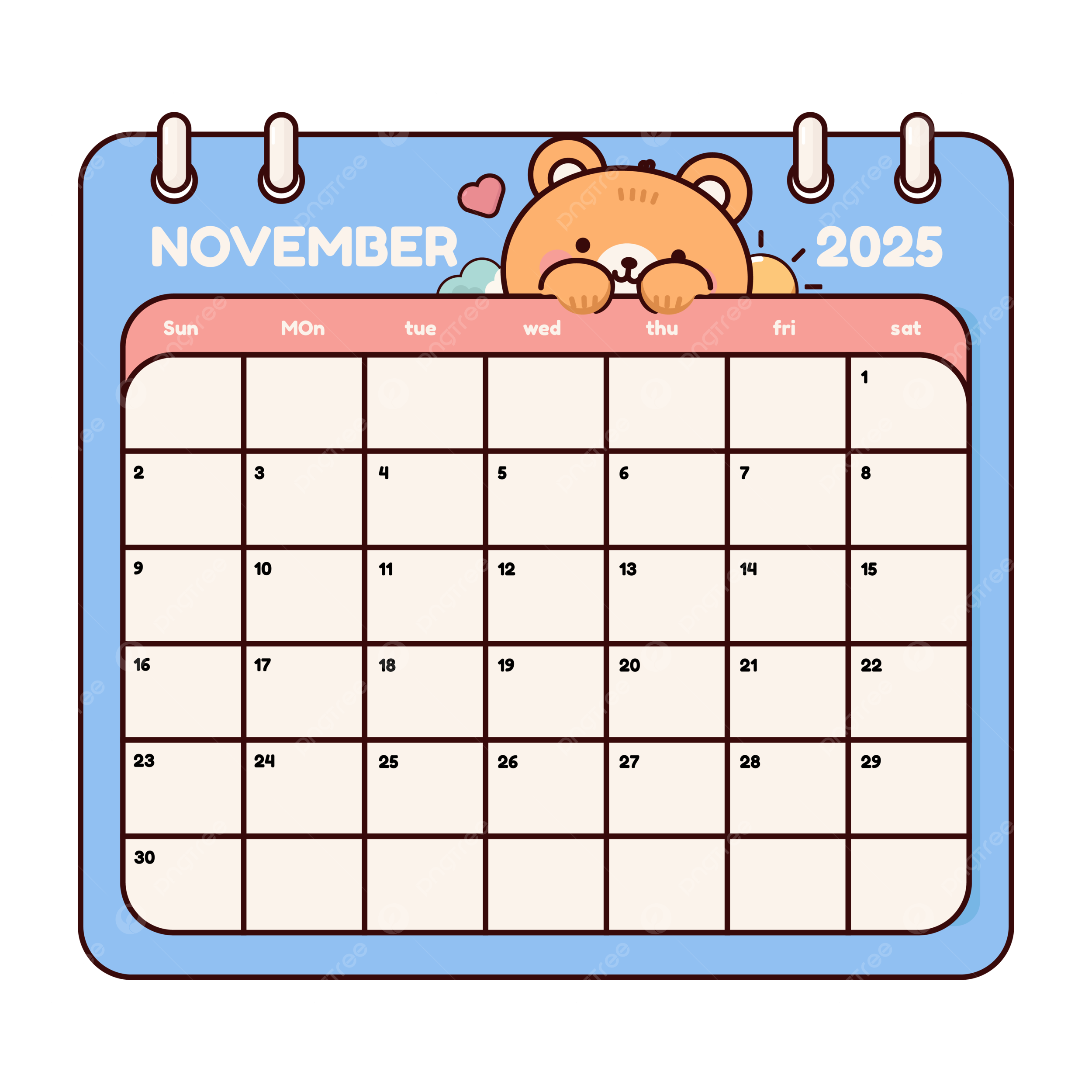 Fun Printable November 2025 Calendar