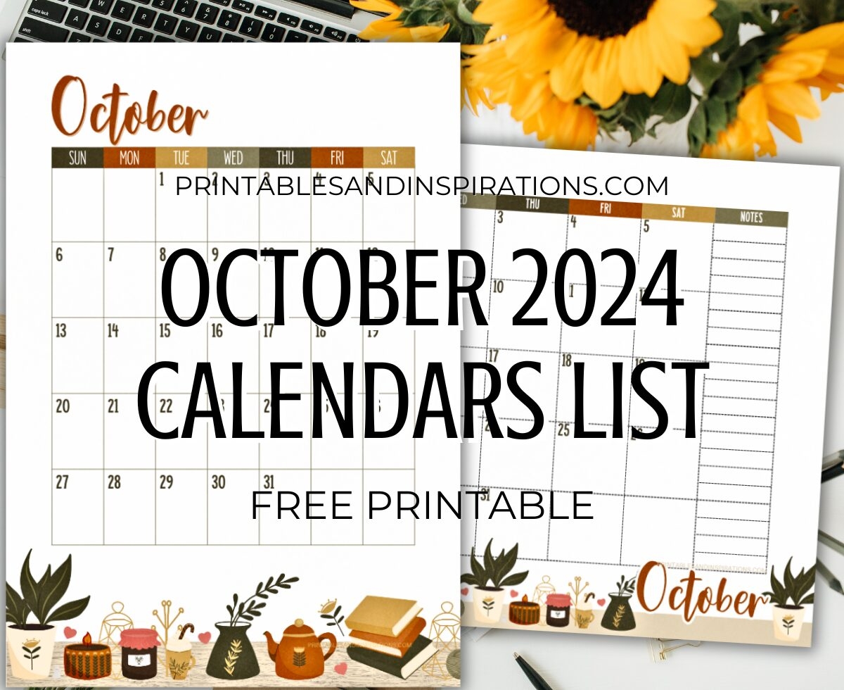 Cute October 2024 Calendar Free Printable Printables And 