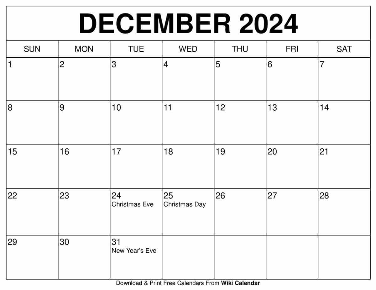 December 2025 Childrens Calendar Printable