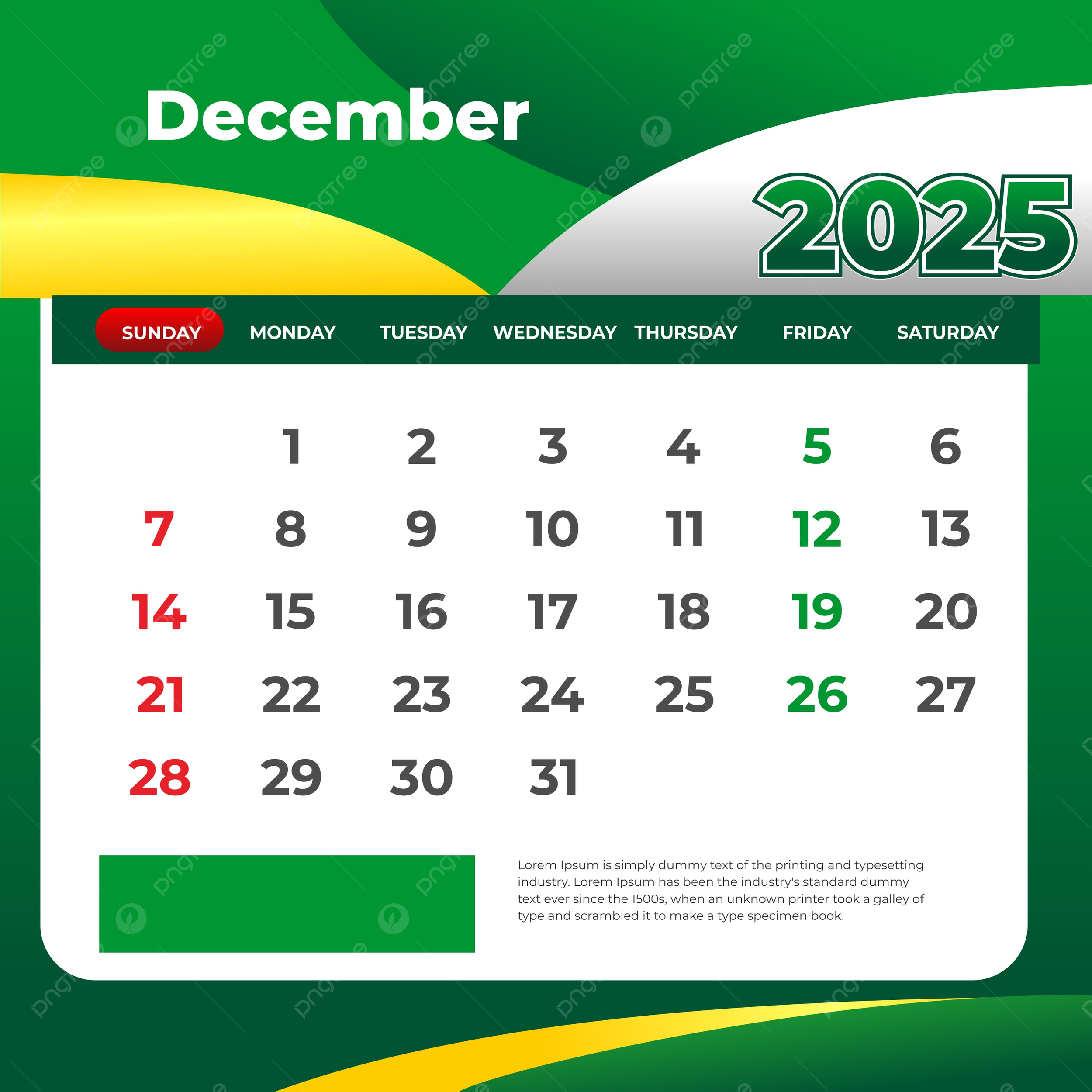 Free Printable 2025 December Calendar 8by10