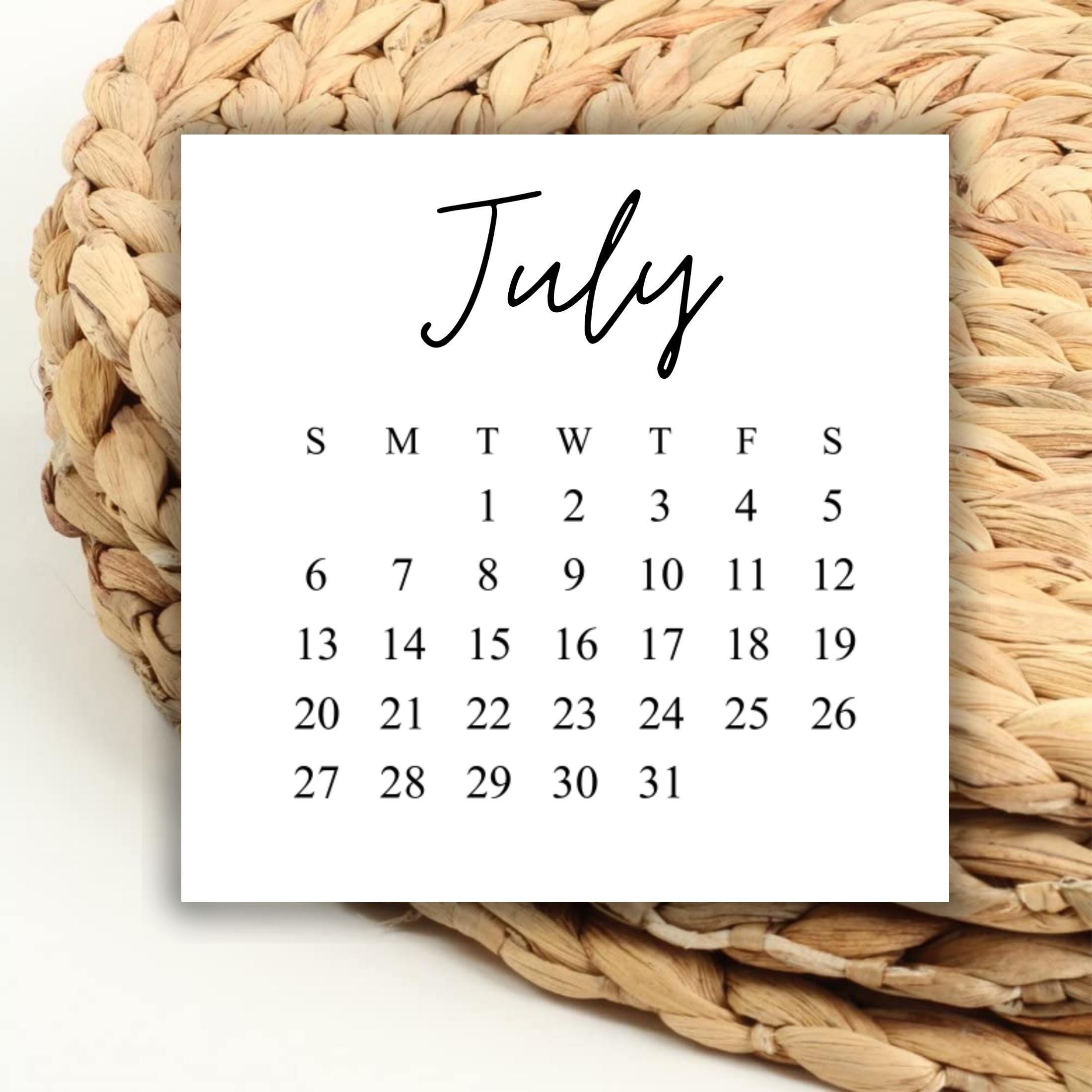 Calendar Of 2025 July