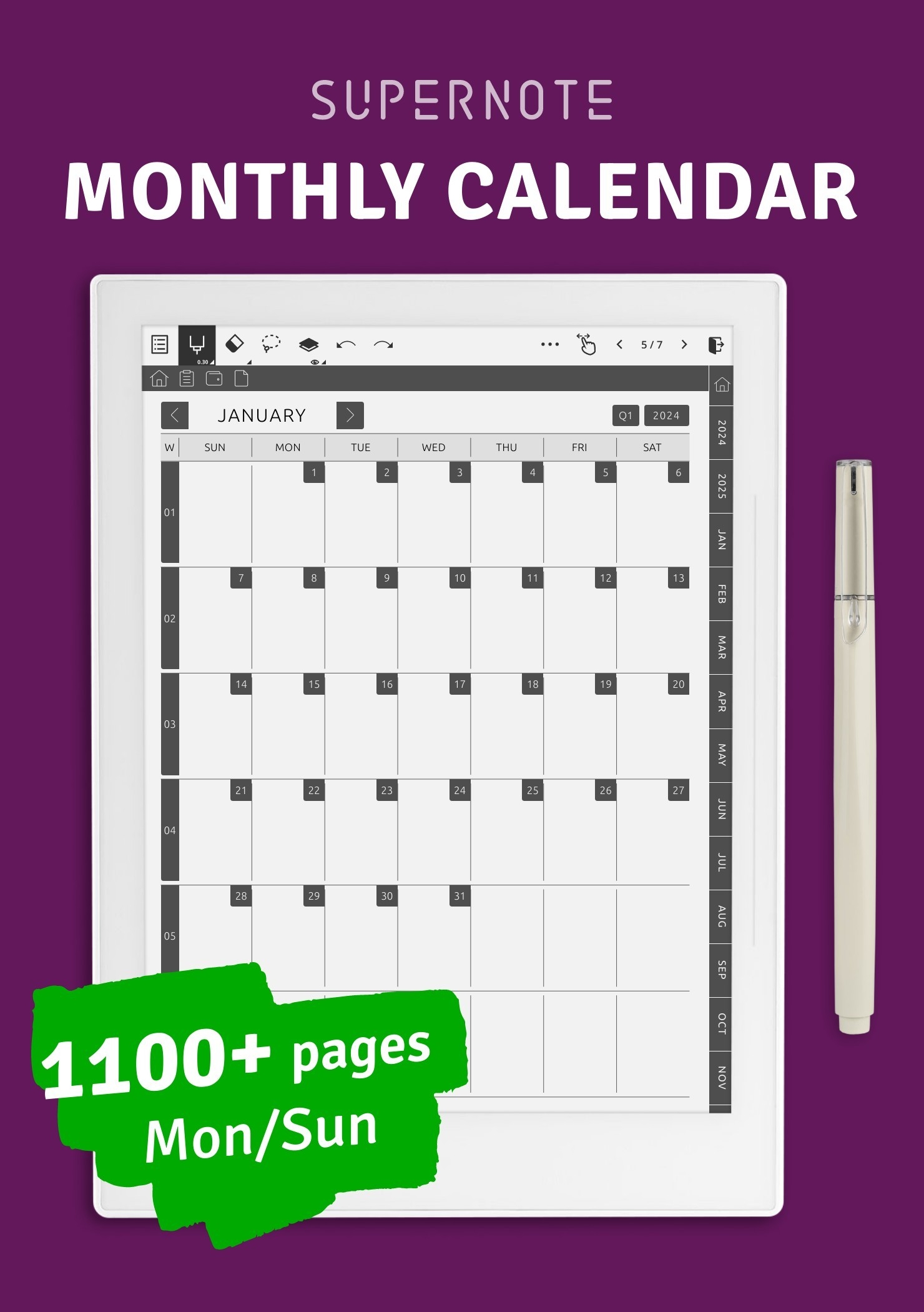 Free Printable 5 Year Calendar 2020 To 2025