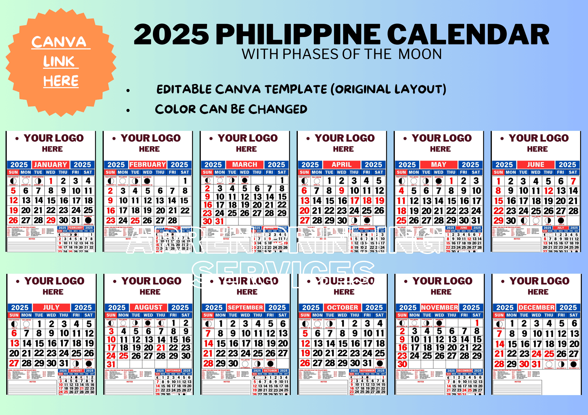 Free Printable 2025 Philippine Calendar With Holidays