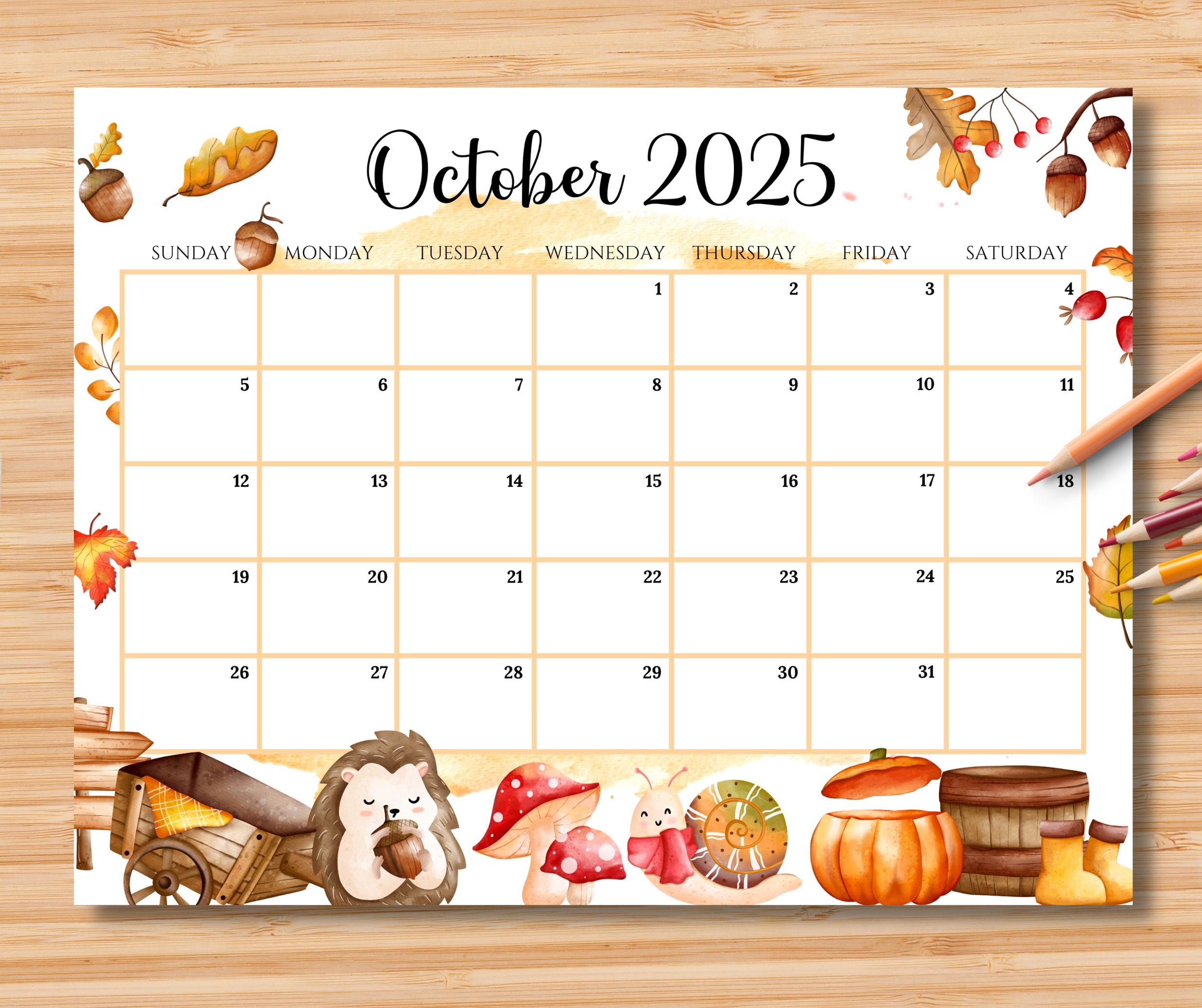October November 2025 Calendar