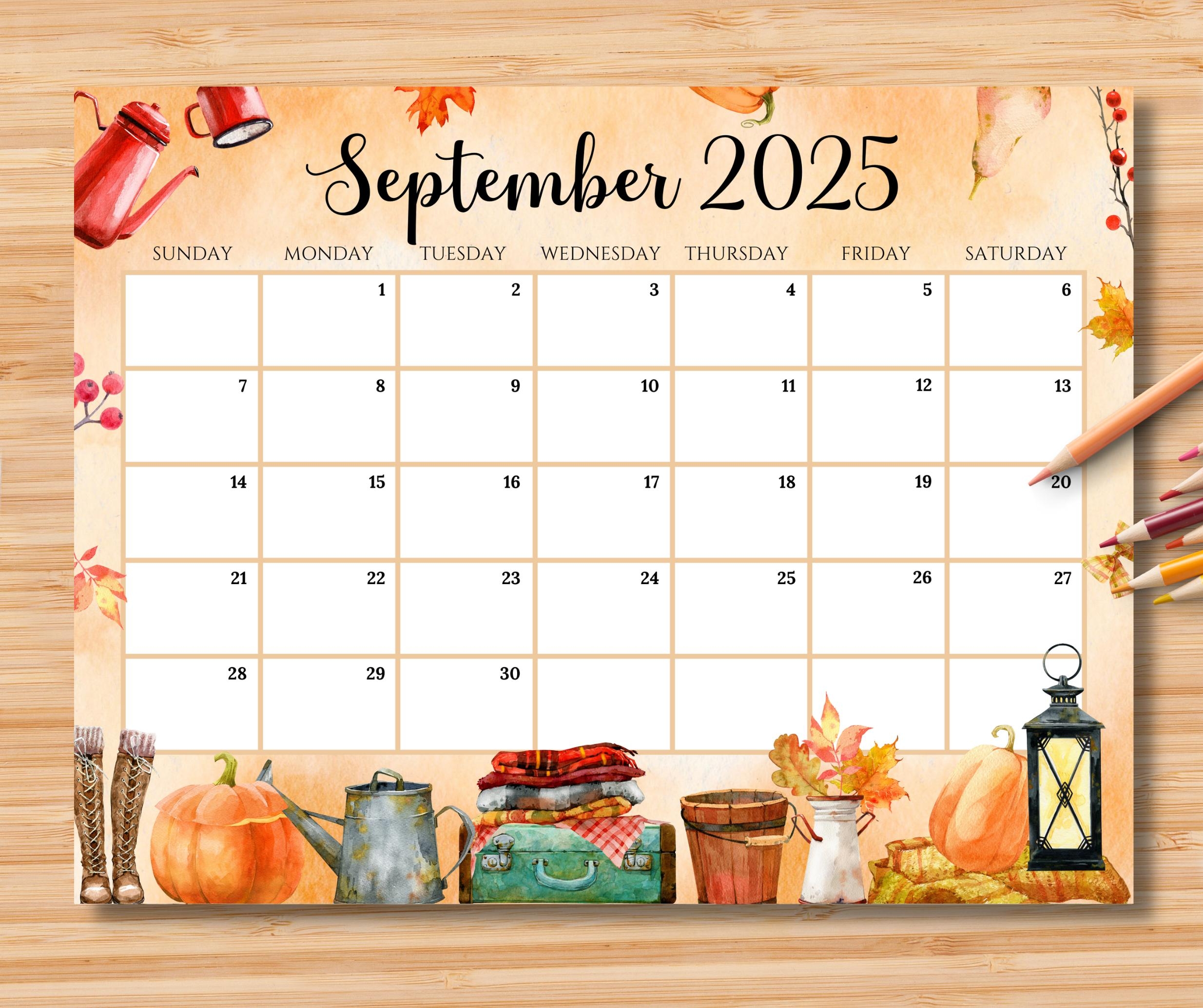 September Weekly Calendar 2025