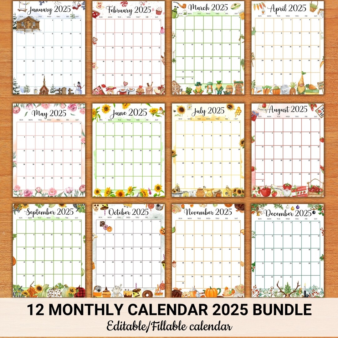 Free Printable Calendar 2025 Editable
