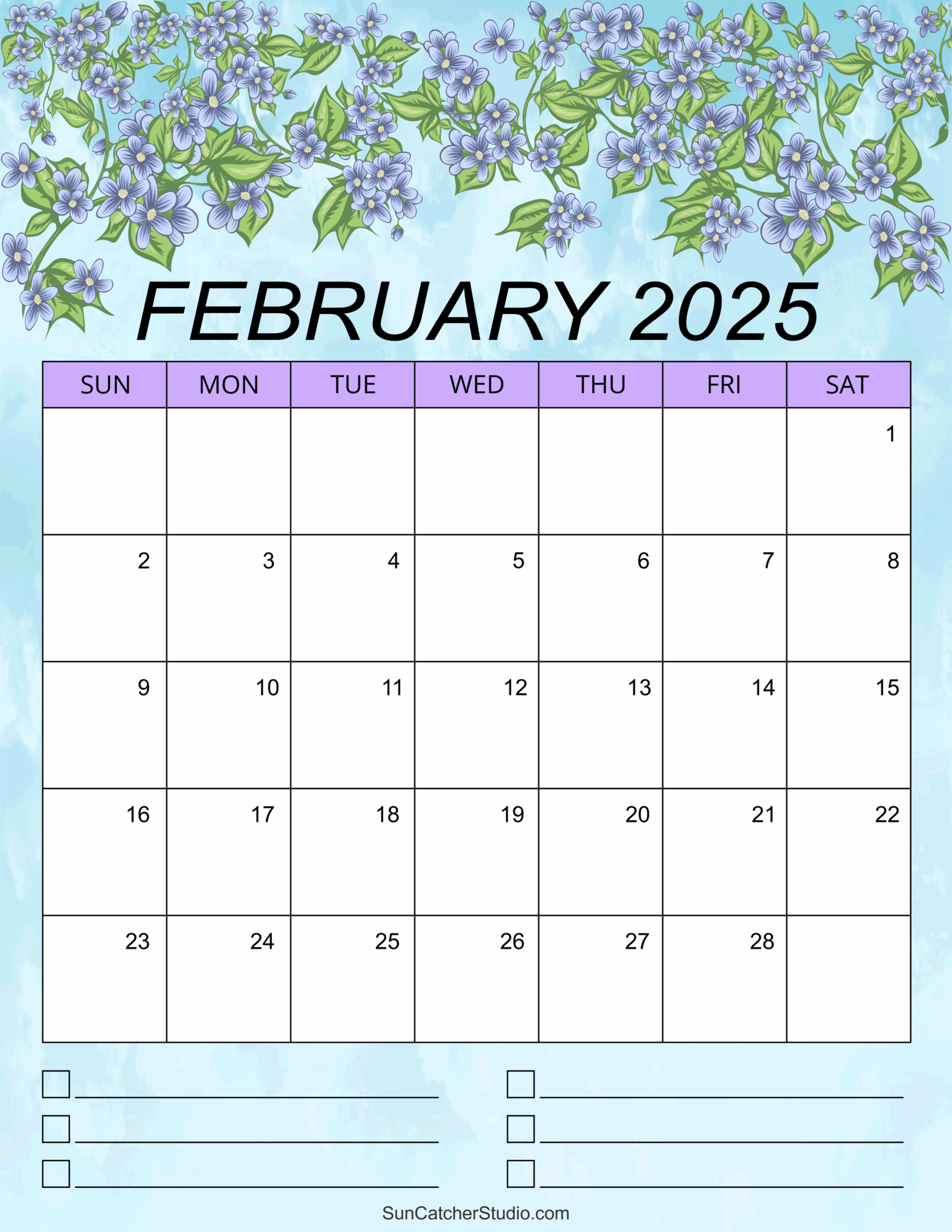 Free Printable 2025 Monthly Calendar Portrait