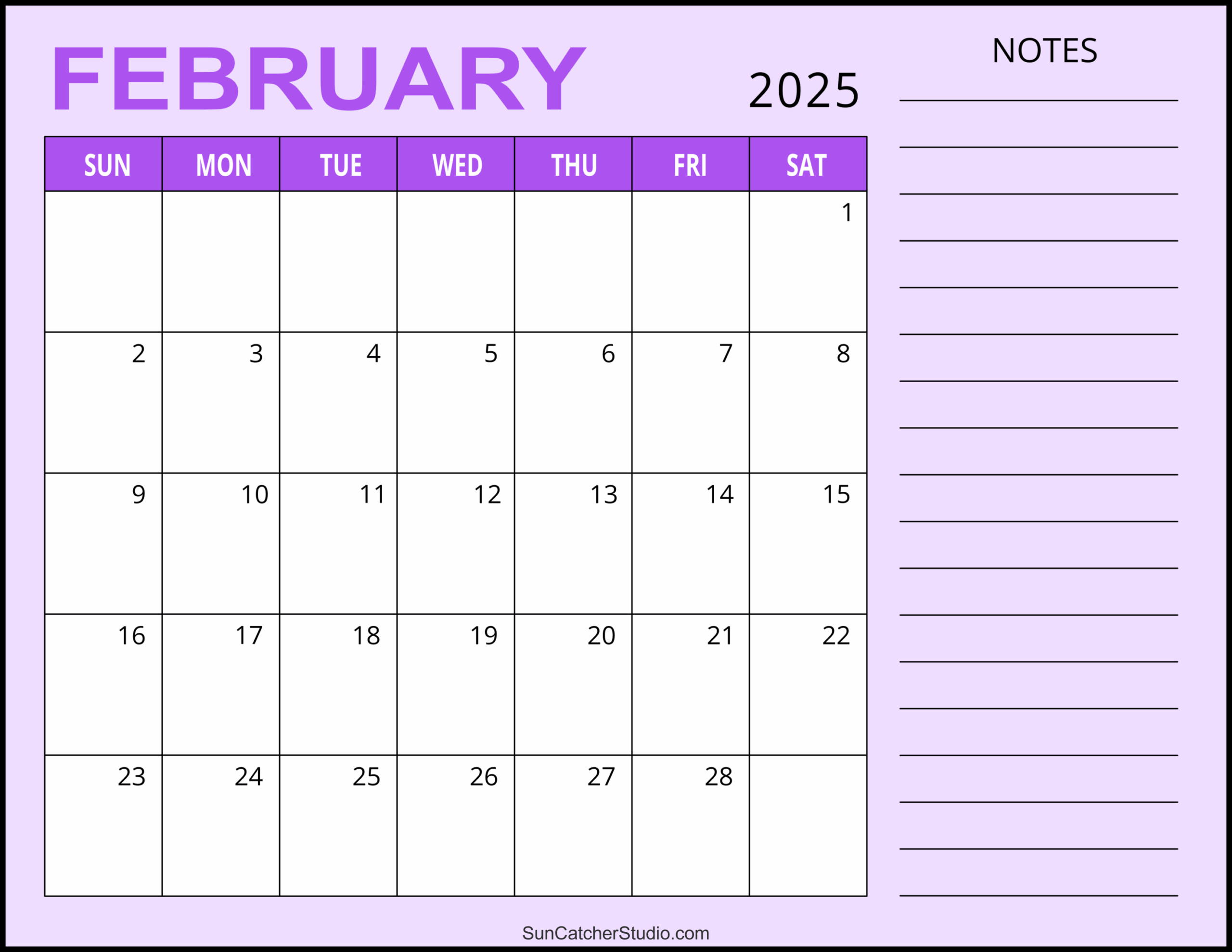February 2025 Calendar Free Printable Free Printables Monograms Design Tools Patterns U0026 DIY Projects