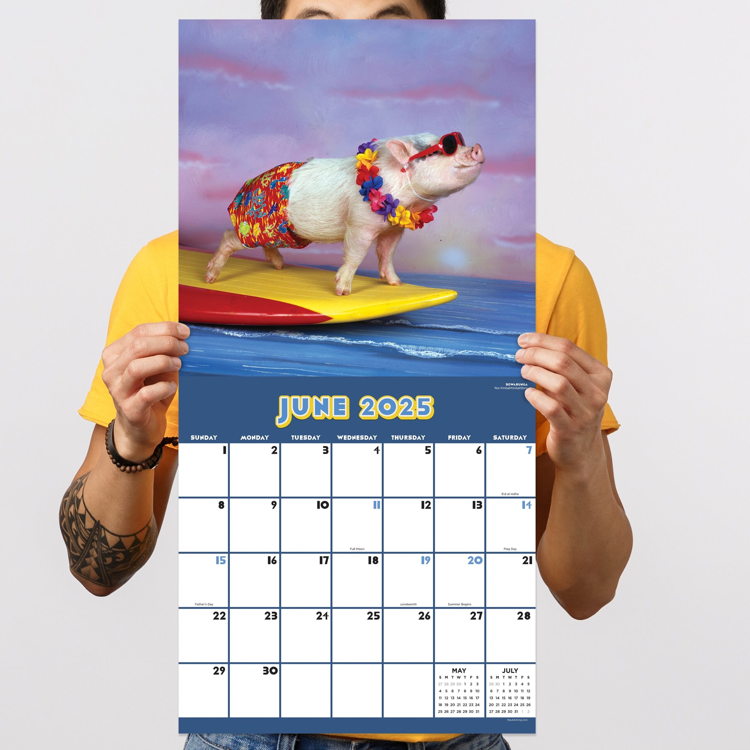 FINAL SALE 2025 Playful Pigs Wall Calendar Etsy