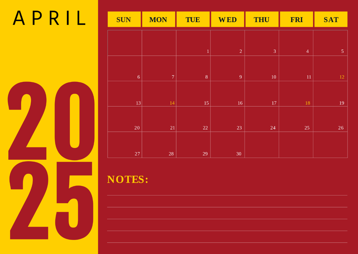 Free April 2025 Calendar With Sri Lanka Holidays Template To Edit Online