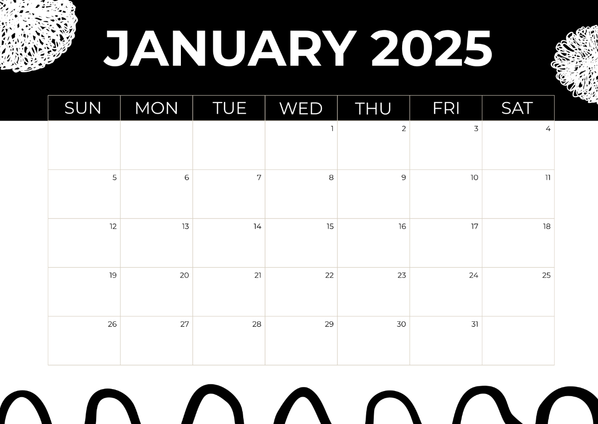 Free Printable Birthday Calendar Template 2025