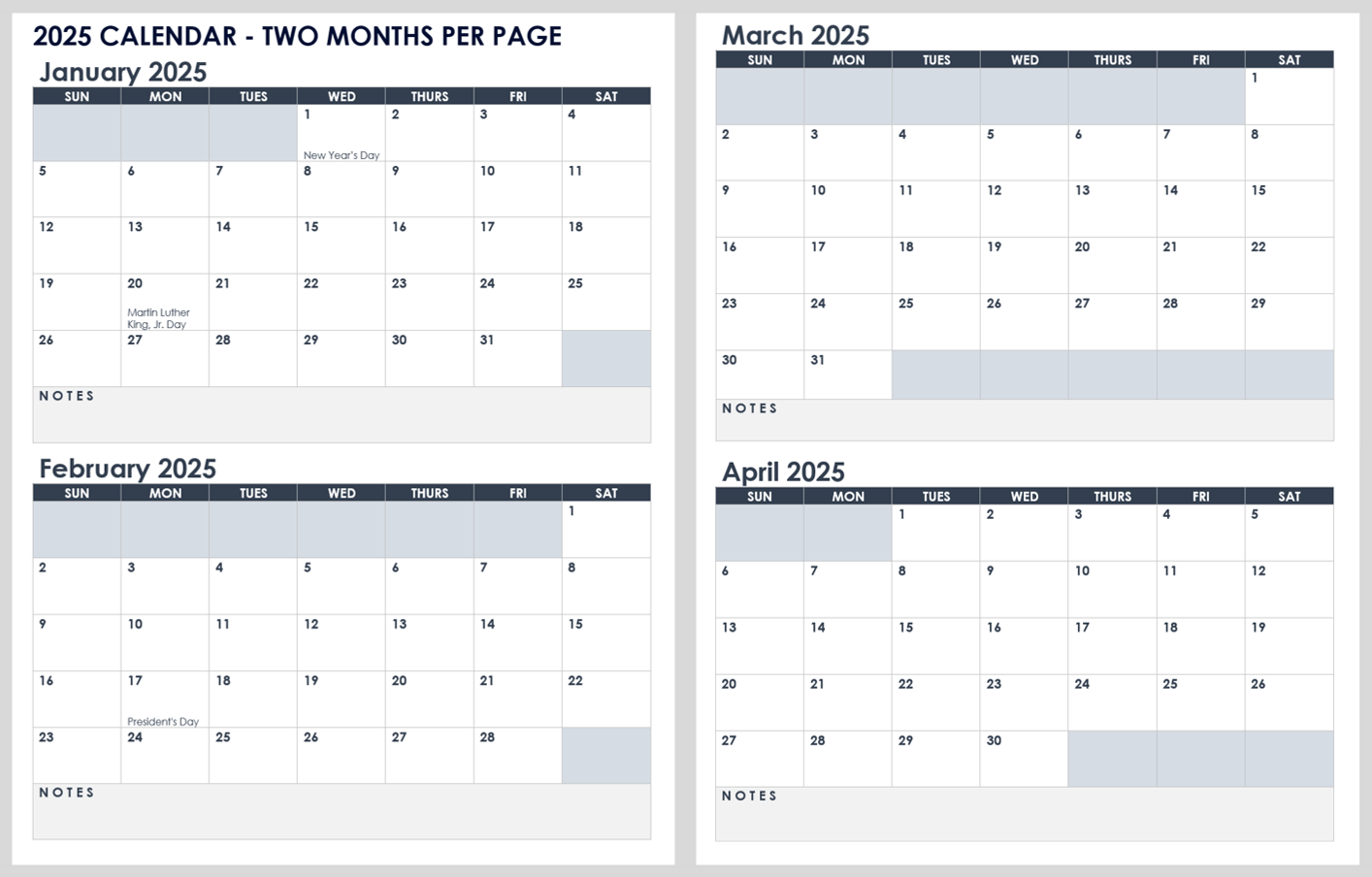 Free Printable Calendar 2025 6 Months