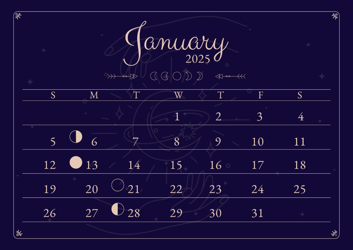 Free Hindu January 2025 Calendar Template To Edit Online
