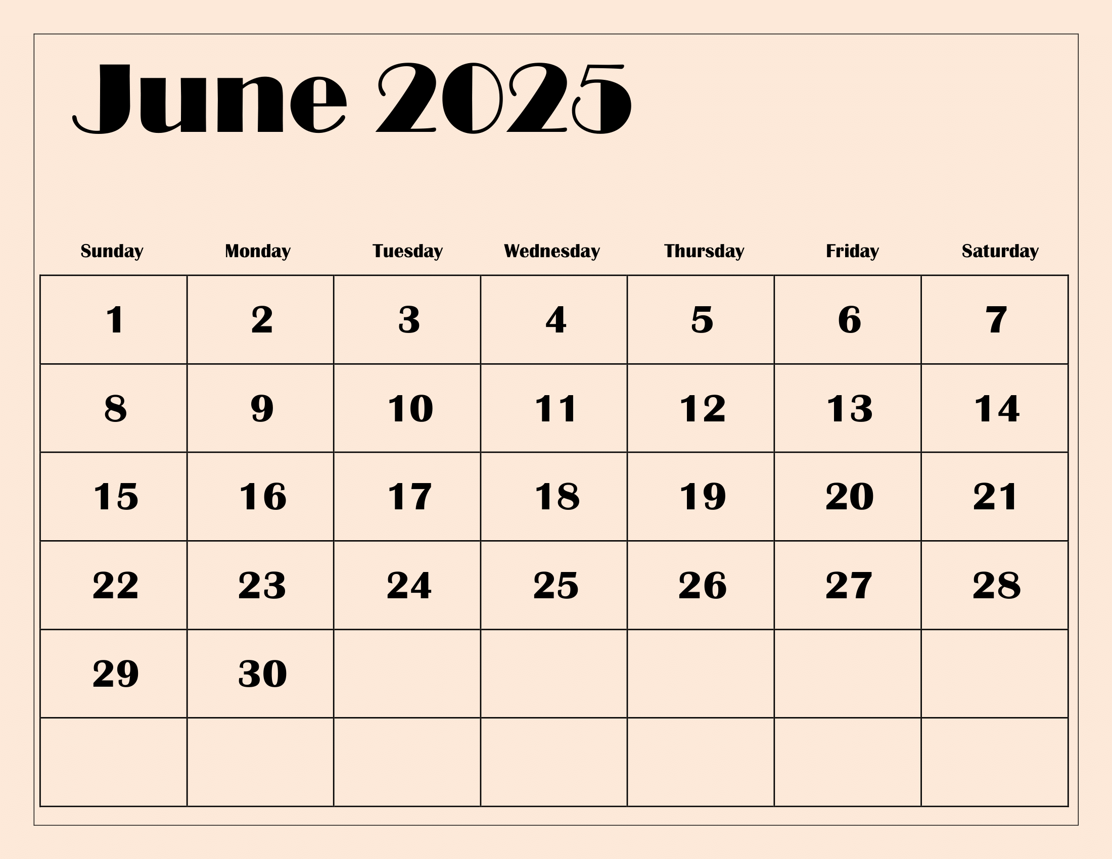 Calendar June 2025 And July 2025